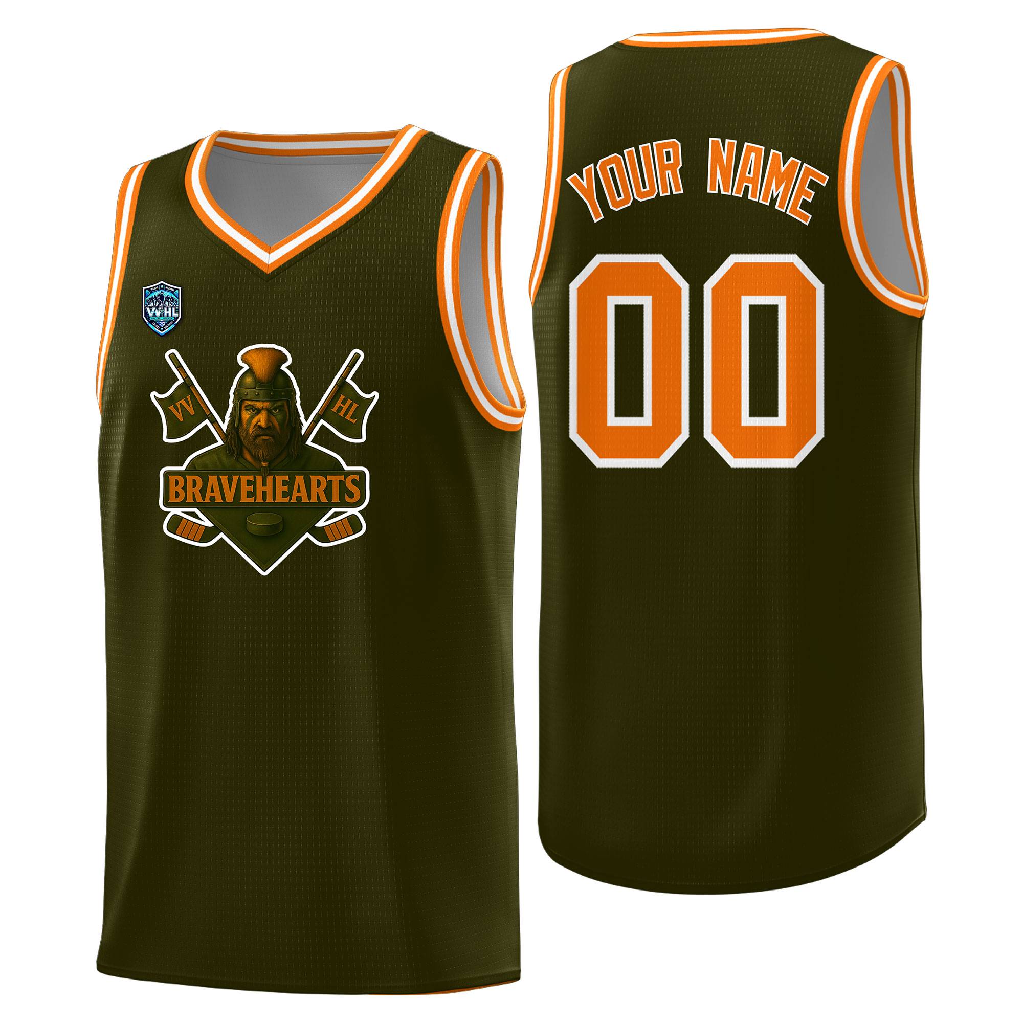 VVHL Olive S7-Bravehearts-1 Tops Basketball Jersey|KXKSHOP