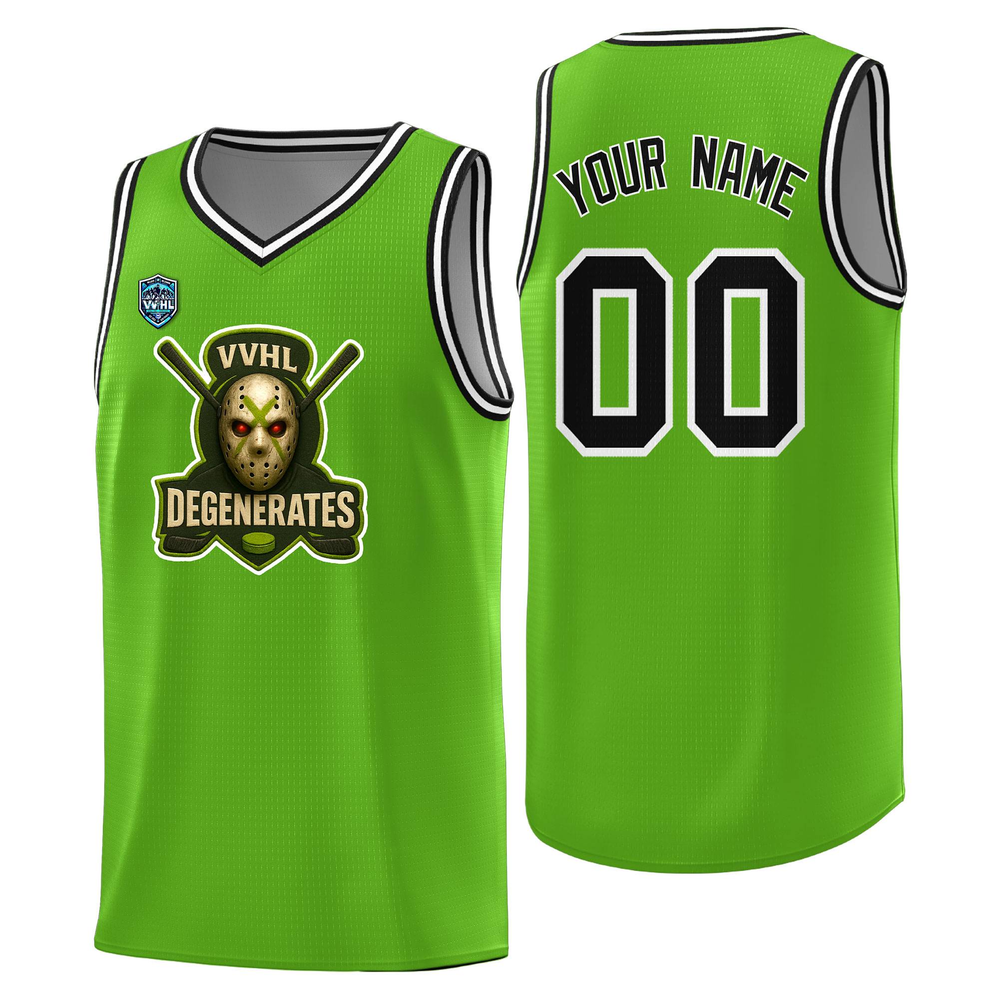 VVHL Green S7-Degenerates Tops Basketball Jersey|KXKSHOP