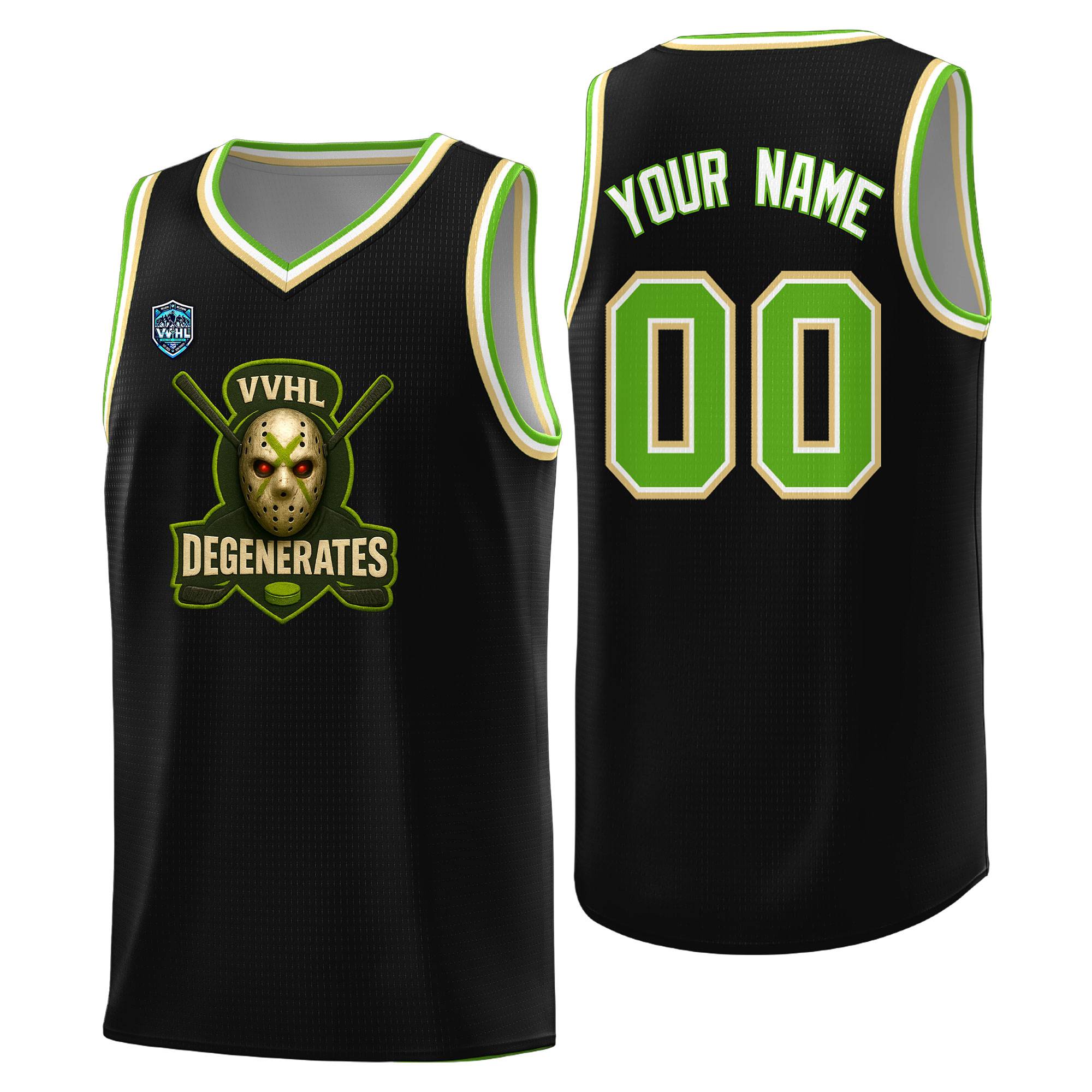 VVHL Black S7-Degenerates-2 Tops Basketball Jersey|KXKSHOP