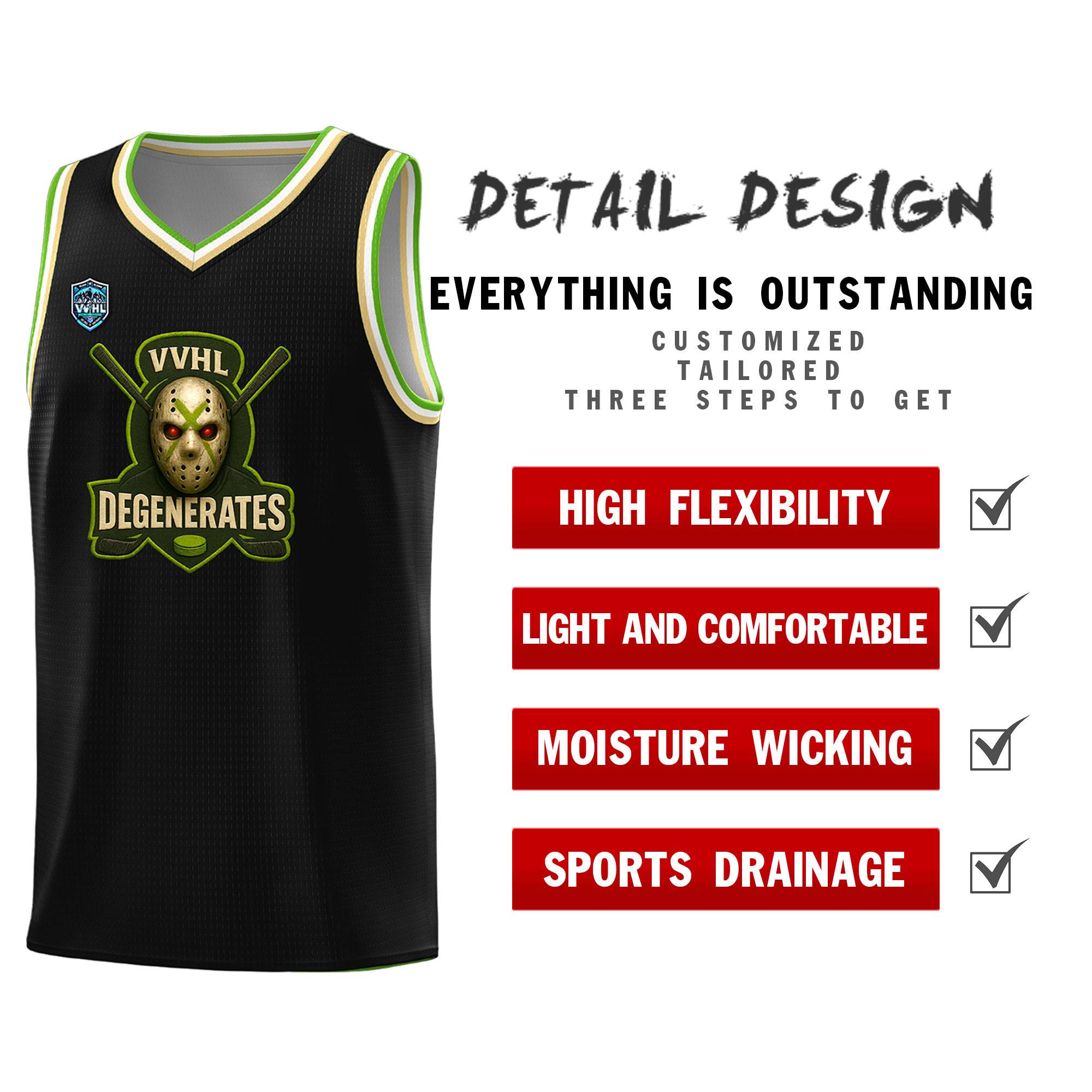 VVHL Black S7-Degenerates-2 Tops Basketball Jersey|KXKSHOP