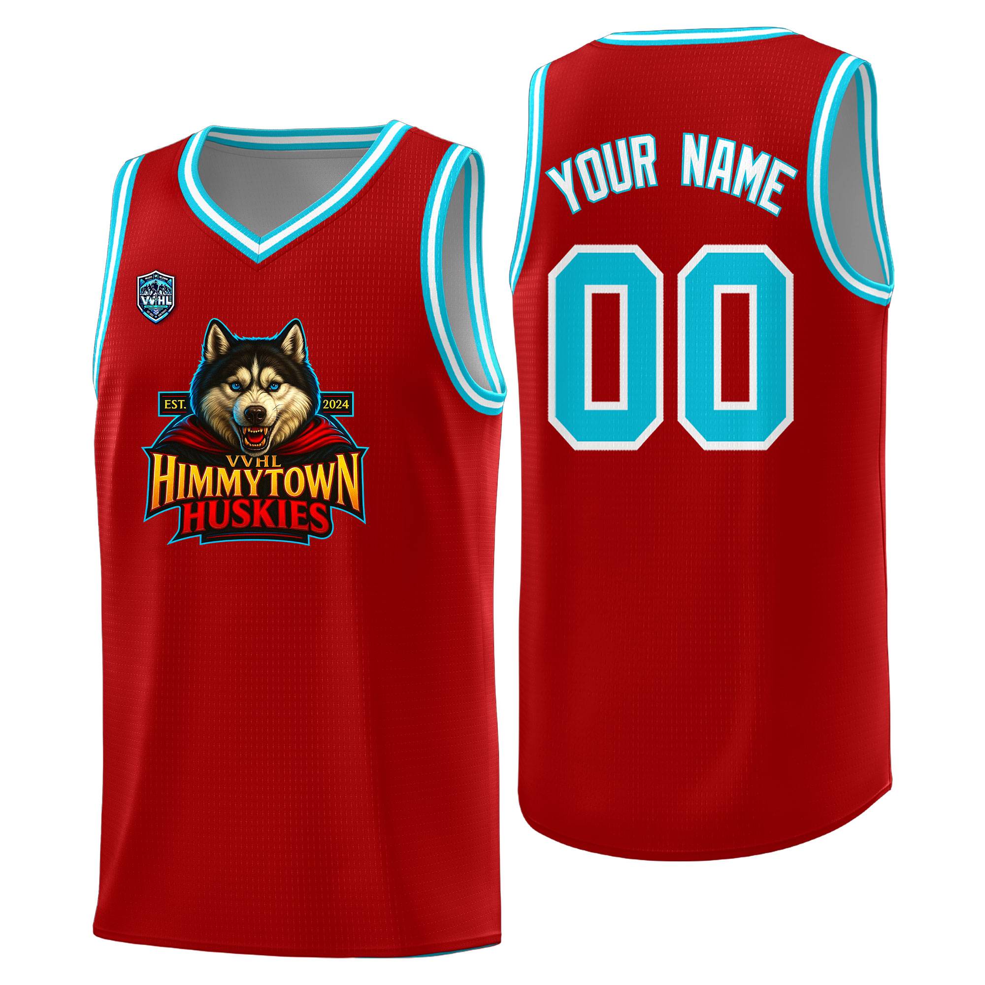 VVHL Red S7-Himmytown-huskies Tops Basketball Jersey|KXKSHOP