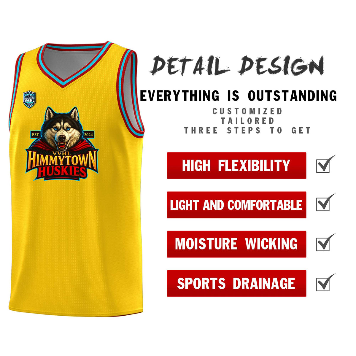 VVHL Gold S7-Himmytown-huskies-1 Tops Basketball Jersey|KXKSHOP