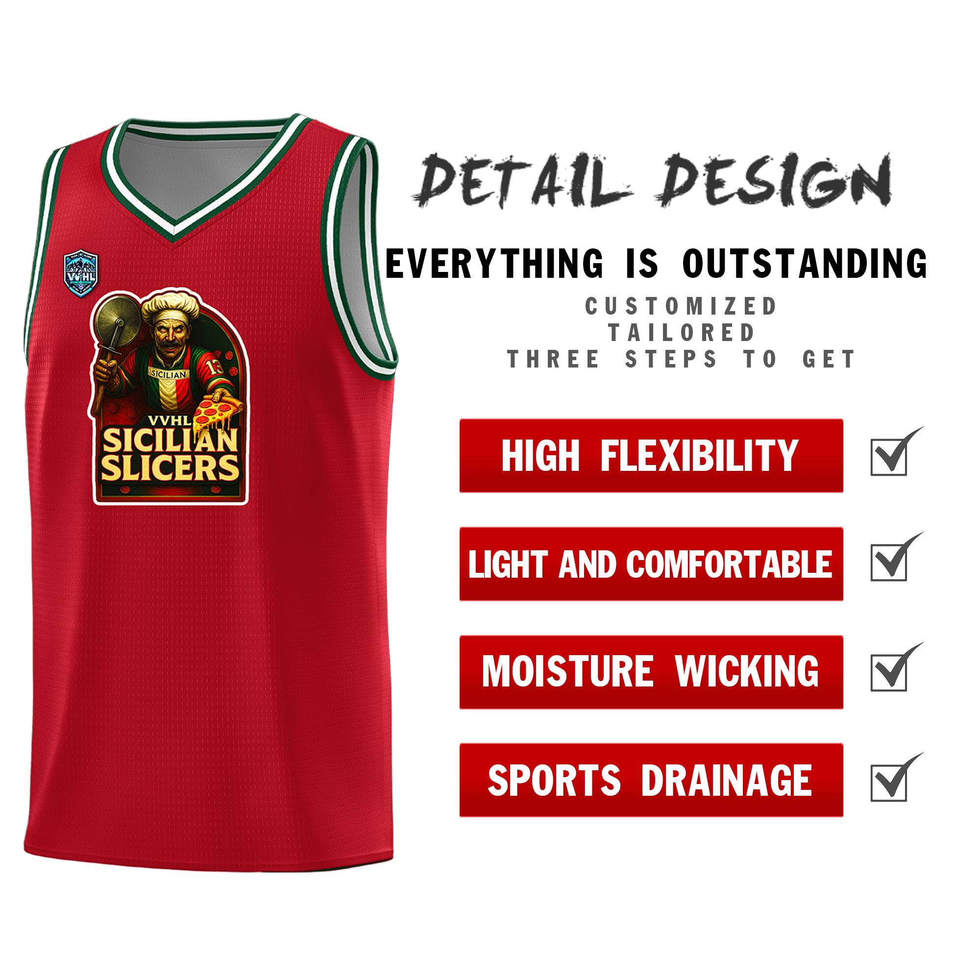 VVHL Red S7-Sicilian-Slicers Tops Basketball Jersey|KXKSHOP