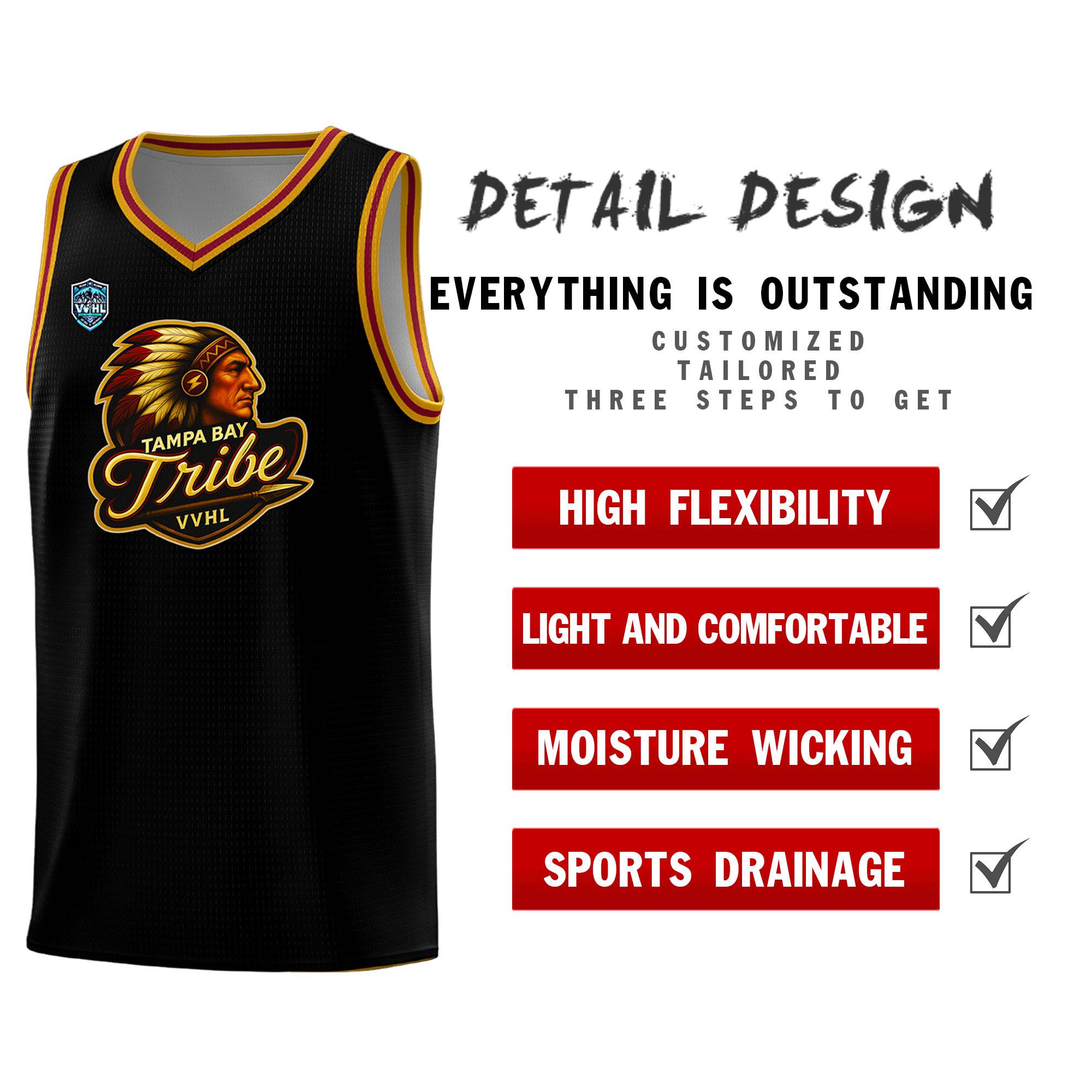 VVHL Black S7-Tampa-bay-tribe-1 Tops Basketball Jersey|KXKSHOP