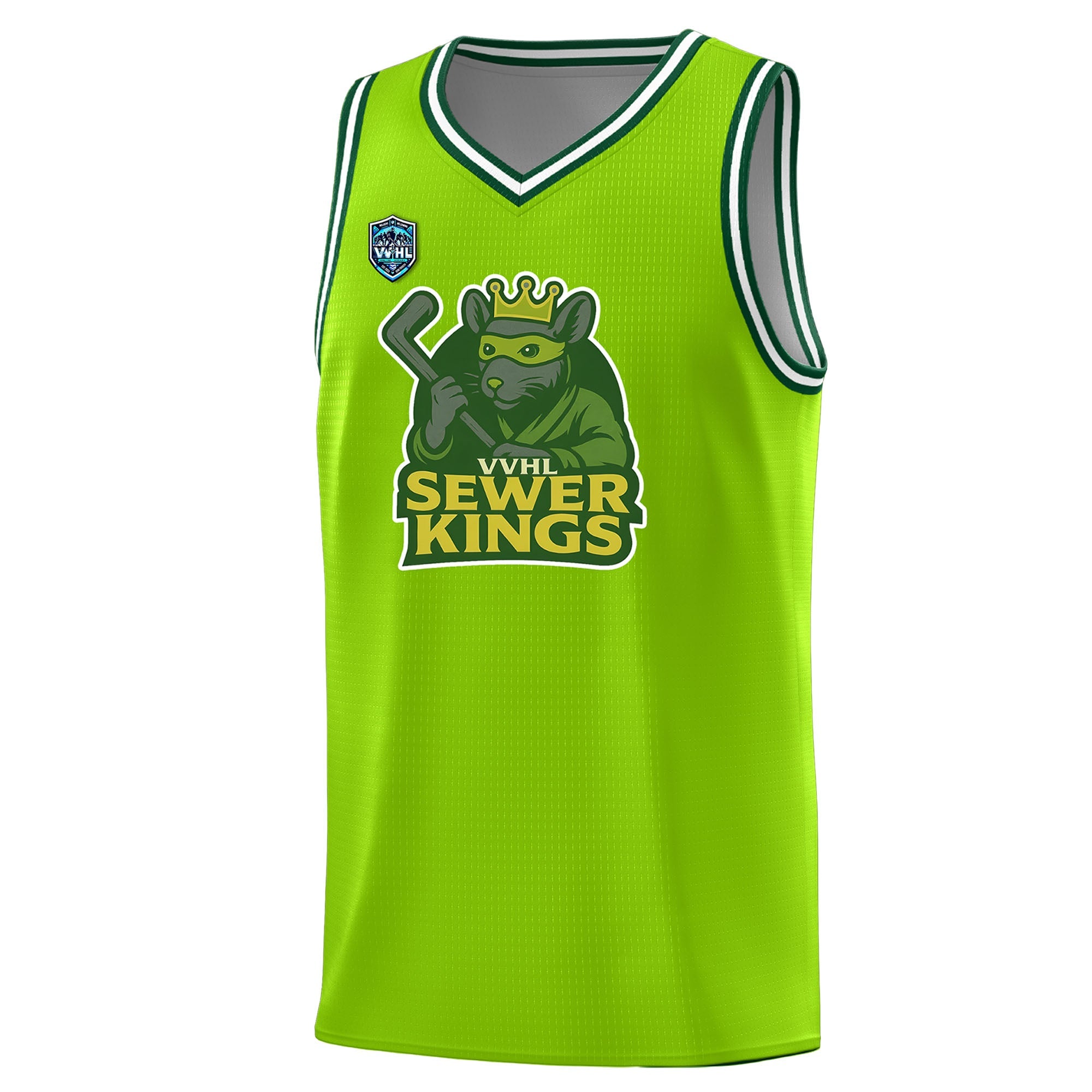 VVHL Neon Green S7-Sewer-Kings Tops Basketball Jersey|KXKSHOP