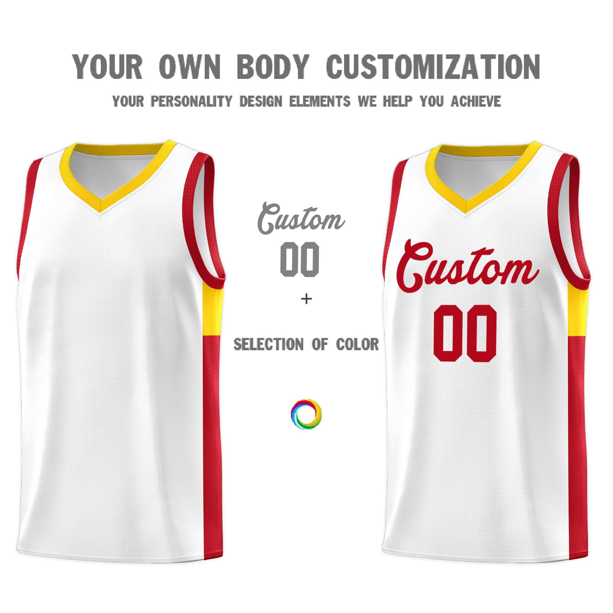 Custom Neon Green Navy-White Side Two-Tone Classic Sports Uniform Basketball Jersey |KXKSHOP