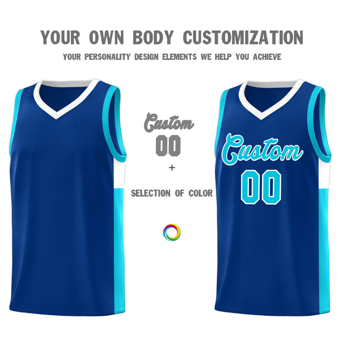 Custom Neon Green Navy-White Side Two-Tone Classic Sports Uniform Basketball Jersey |KXKSHOP