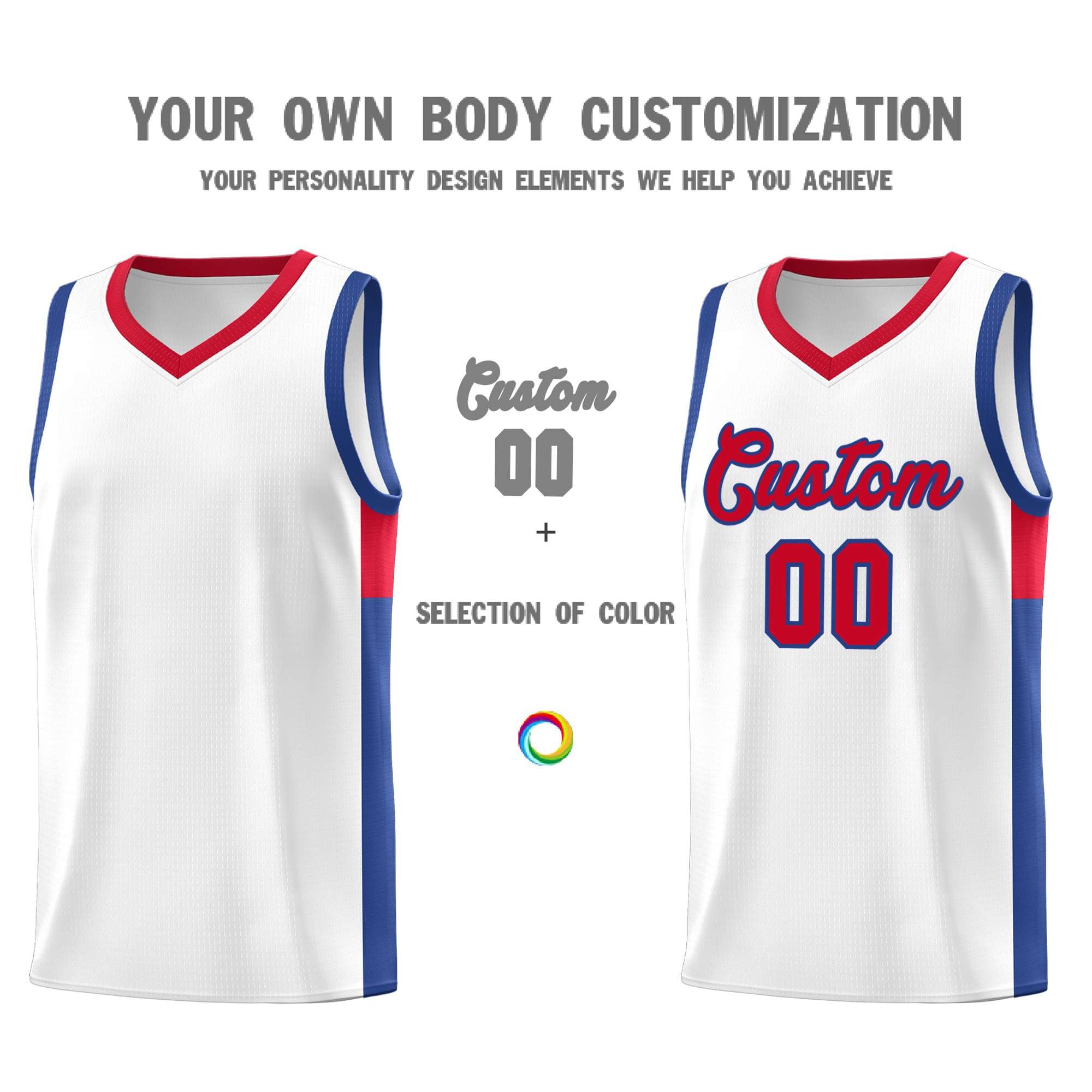 Custom Neon Green Navy-White Side Two-Tone Classic Sports Uniform Basketball Jersey |KXKSHOP