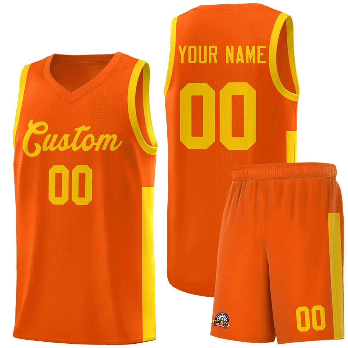 Custom Orange Gold Side Two-Tone Classic Sports Uniform Basketball Jersey |KXKSHOP