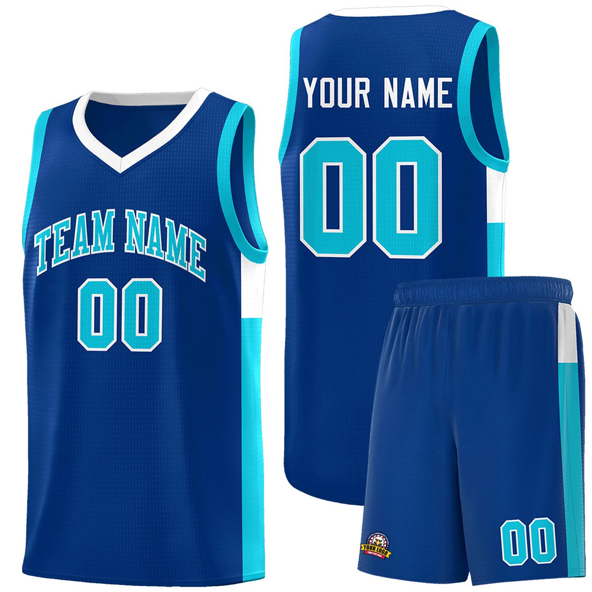 Custom Neon Green Navy-White Side Two-Tone Classic Sports Uniform Basketball Jersey |KXKSHOP