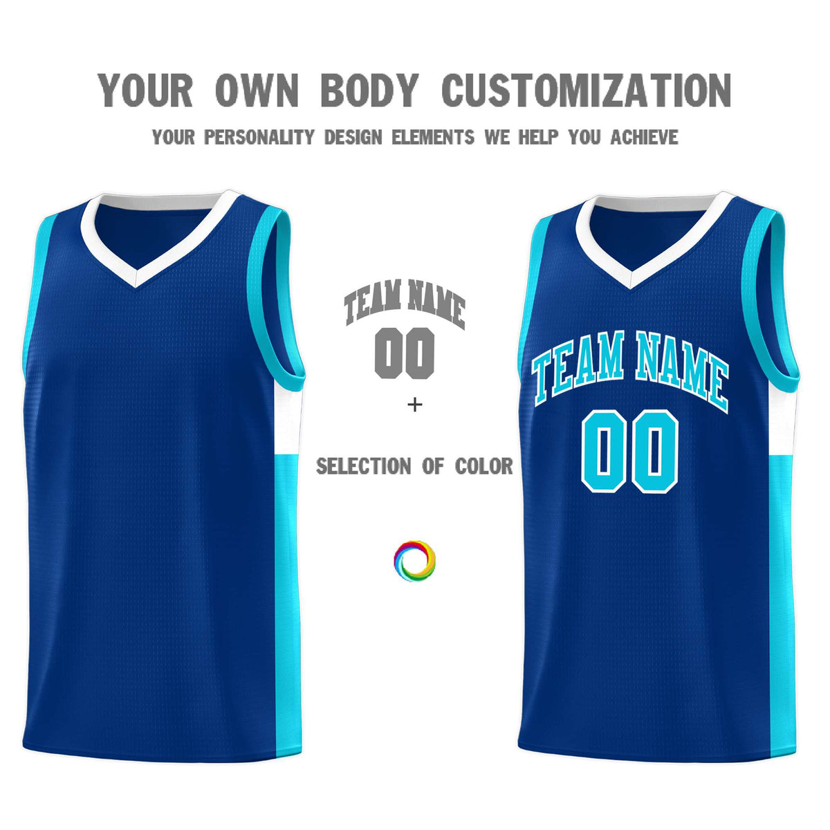 Custom Neon Green Navy-White Side Two-Tone Classic Sports Uniform Basketball Jersey |KXKSHOP