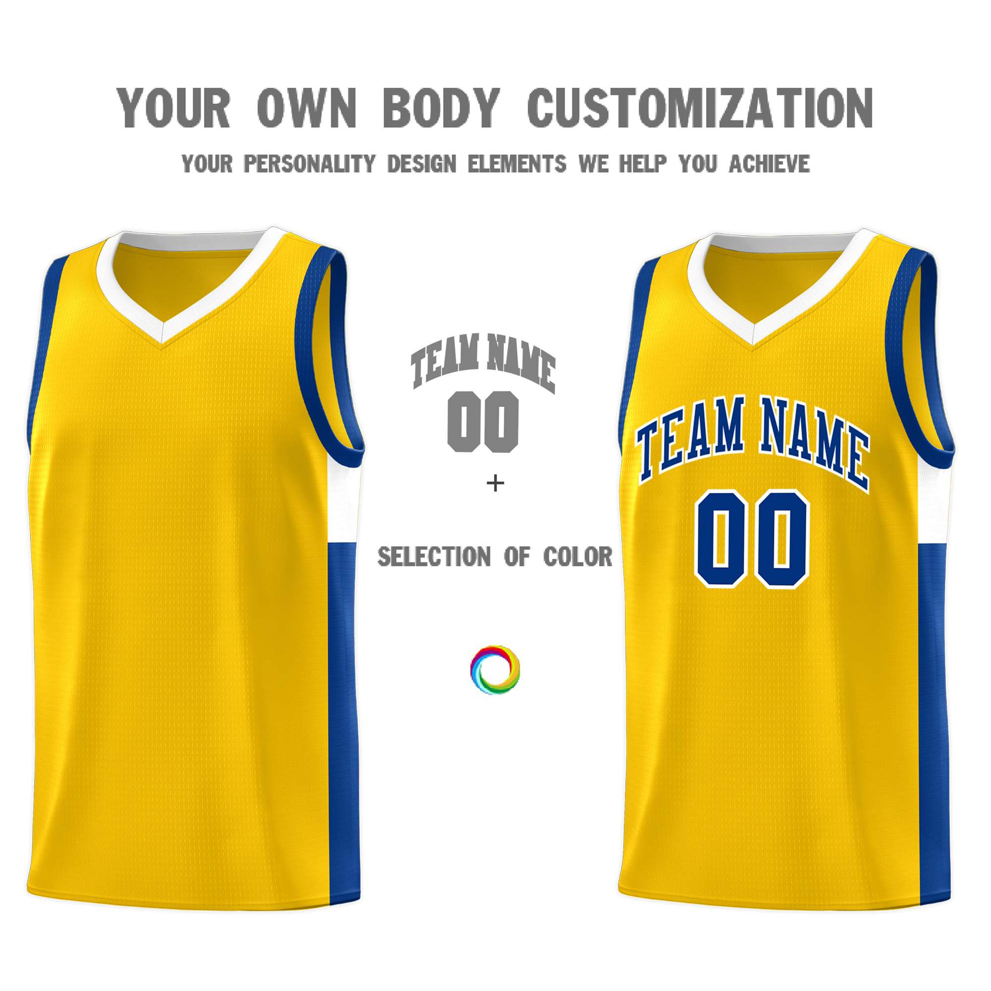 Custom Neon Green Navy-White Side Two-Tone Classic Sports Uniform Basketball Jersey |KXKSHOP