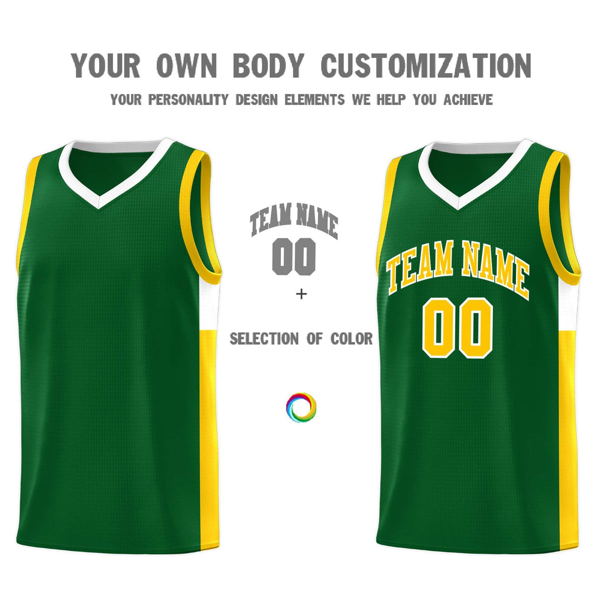 Custom Neon Green Navy-White Side Two-Tone Classic Sports Uniform Basketball Jersey |KXKSHOP