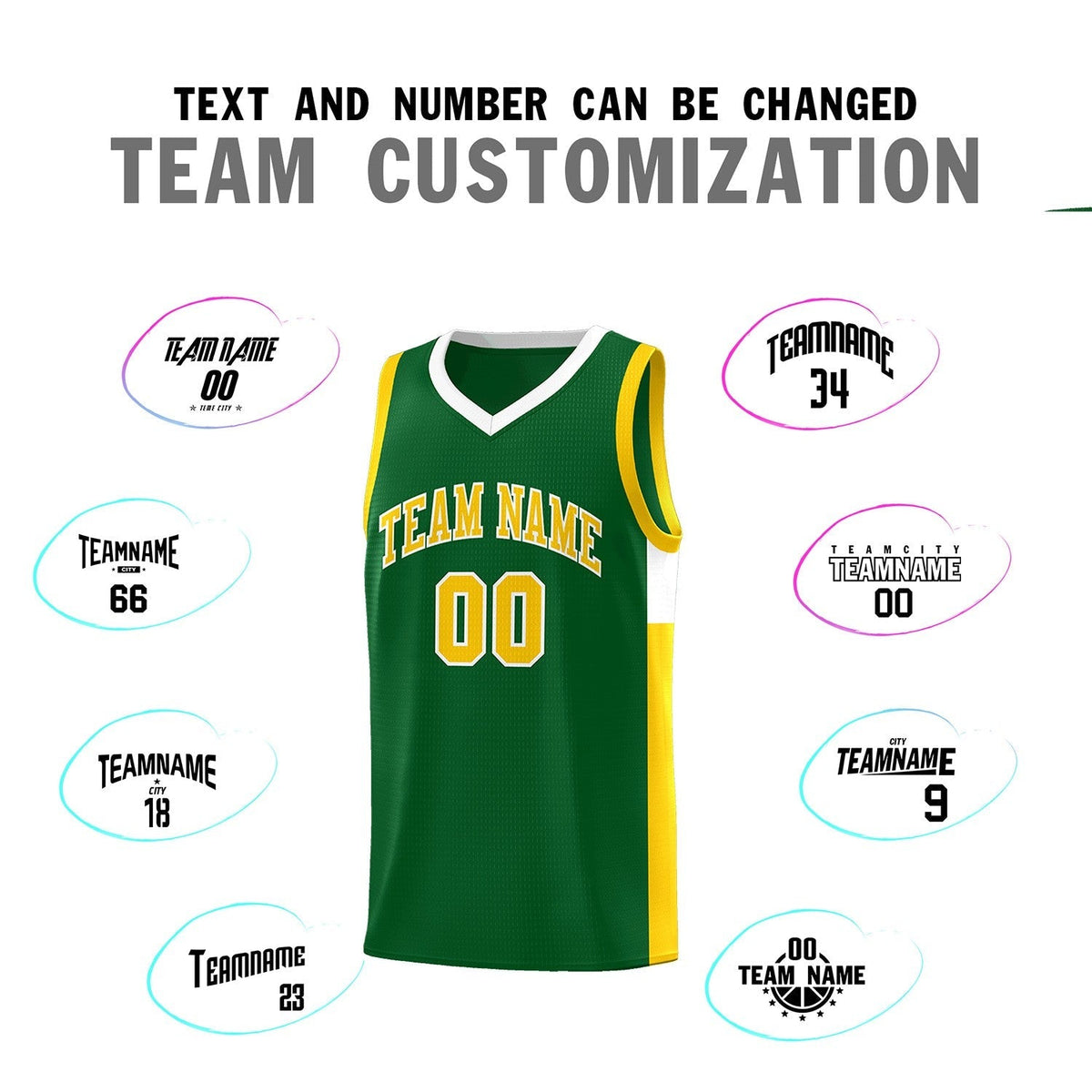 Custom Neon Green Navy-White Side Two-Tone Classic Sports Uniform Basketball Jersey |KXKSHOP