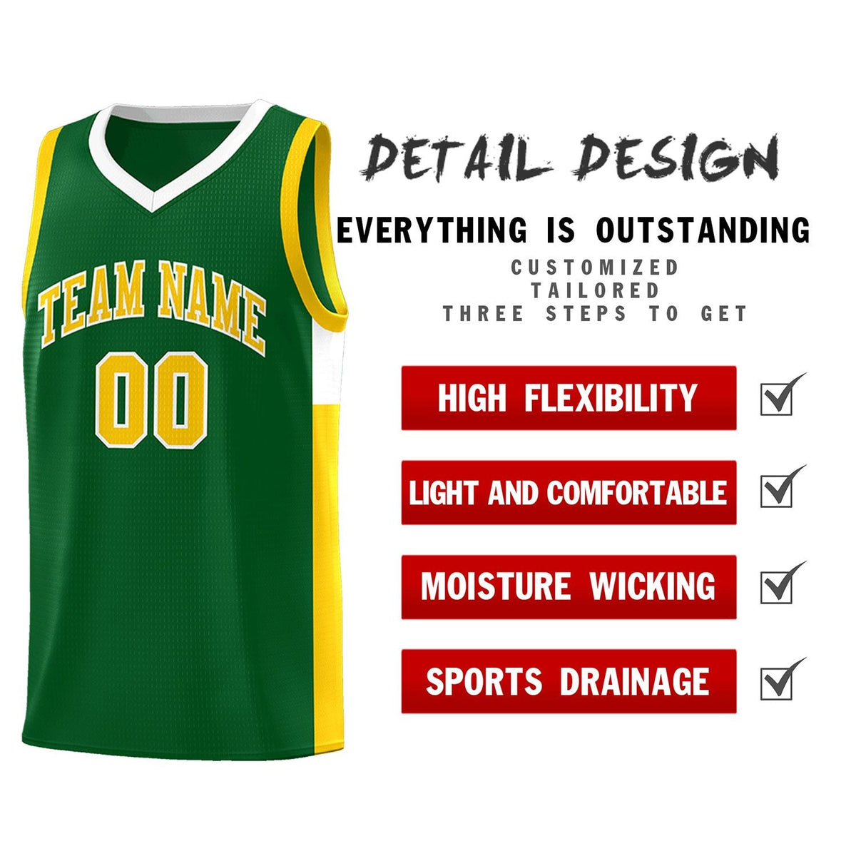 Custom Neon Green Navy-White Side Two-Tone Classic Sports Uniform Basketball Jersey |KXKSHOP