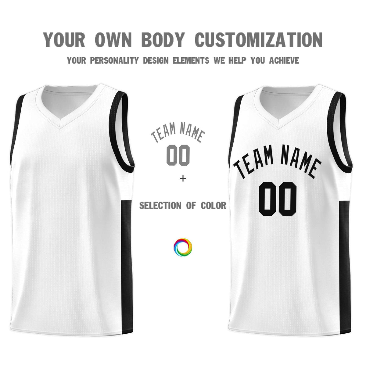 Custom Neon Green Navy-White Side Two-Tone Classic Sports Uniform Basketball Jersey |KXKSHOP