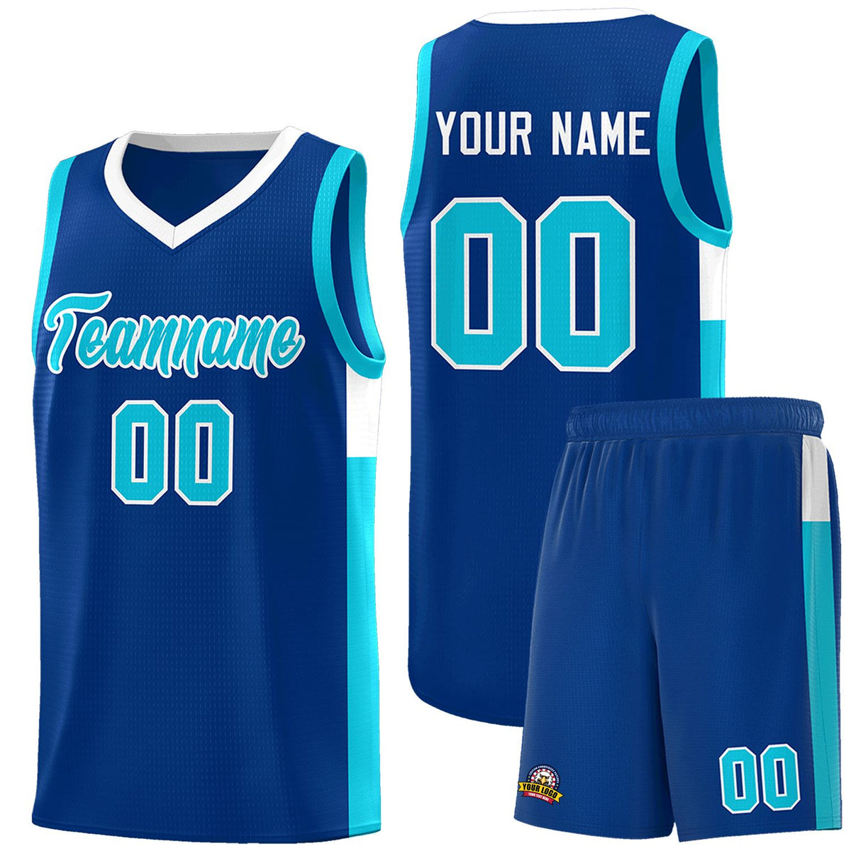 Custom Neon Green Navy-White Side Two-Tone Classic Sports Uniform Basketball Jersey |KXKSHOP