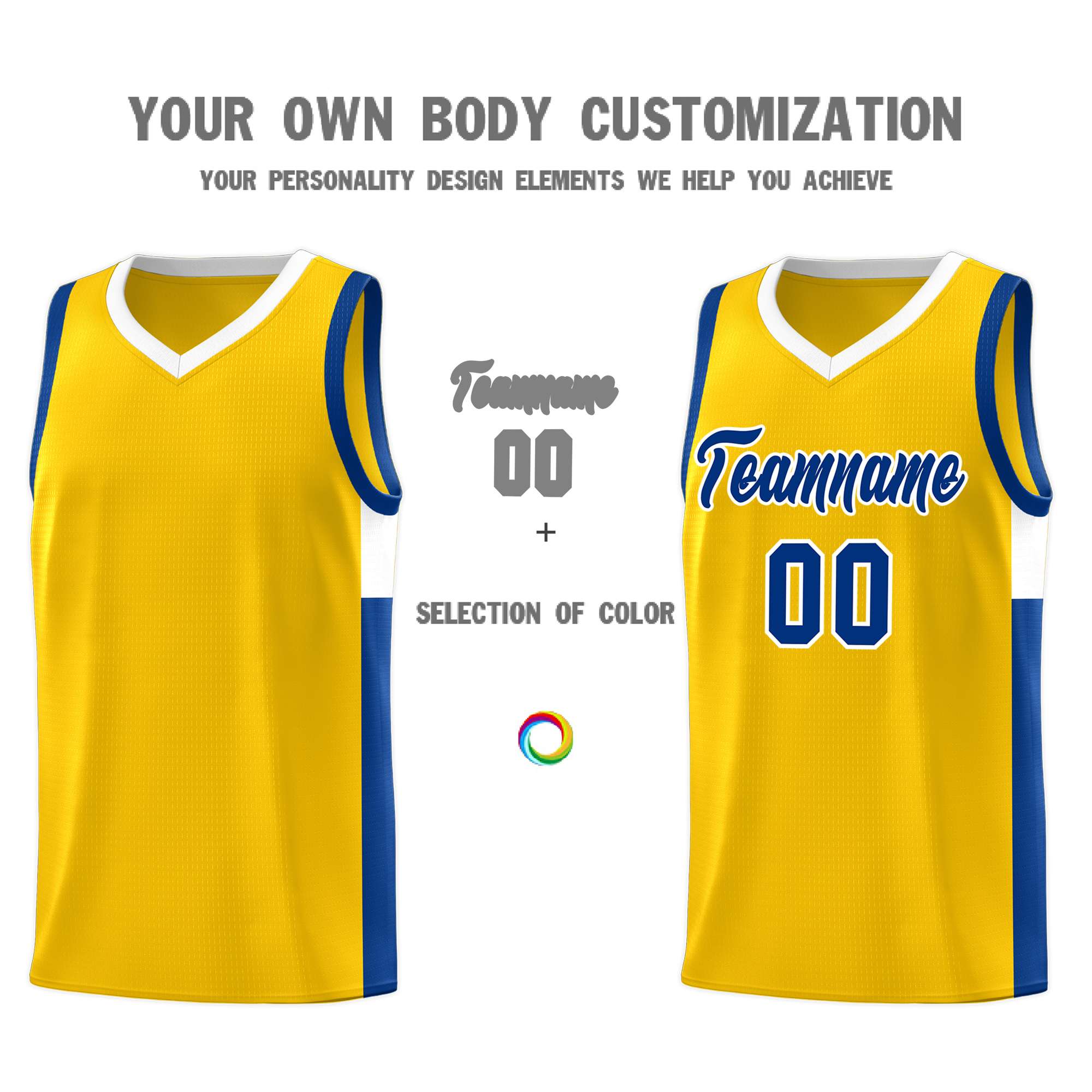 Custom Neon Green Navy-White Side Two-Tone Classic Sports Uniform Basketball Jersey |KXKSHOP