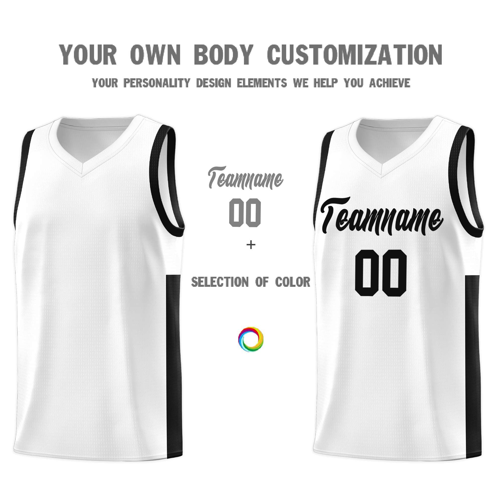 Custom Neon Green Navy-White Side Two-Tone Classic Sports Uniform Basketball Jersey |KXKSHOP