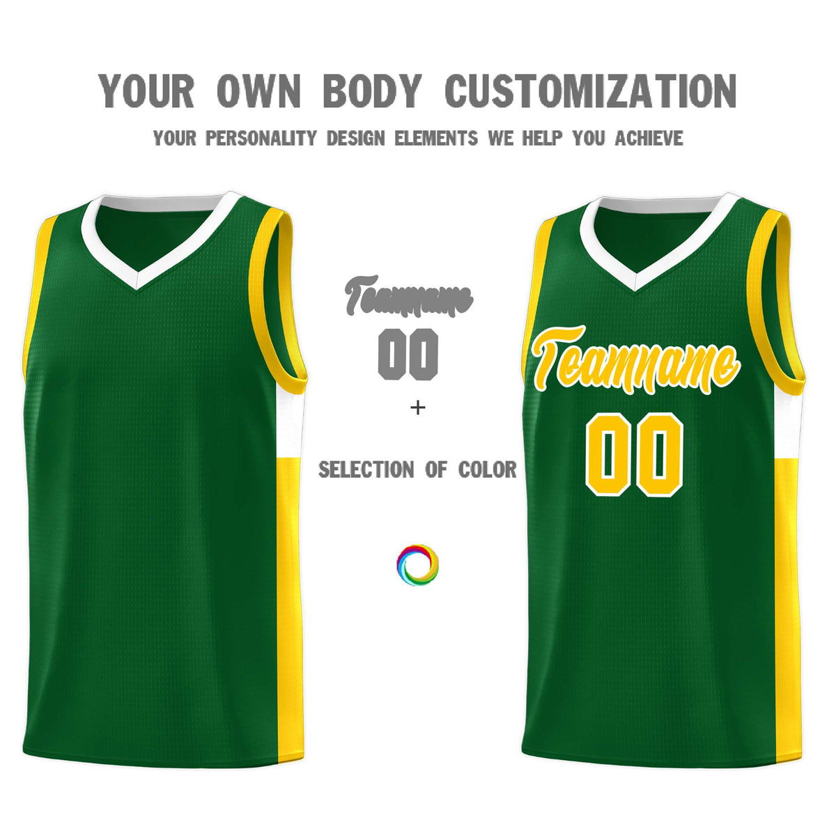 Custom Neon Green Navy-White Side Two-Tone Classic Sports Uniform Basketball Jersey |KXKSHOP