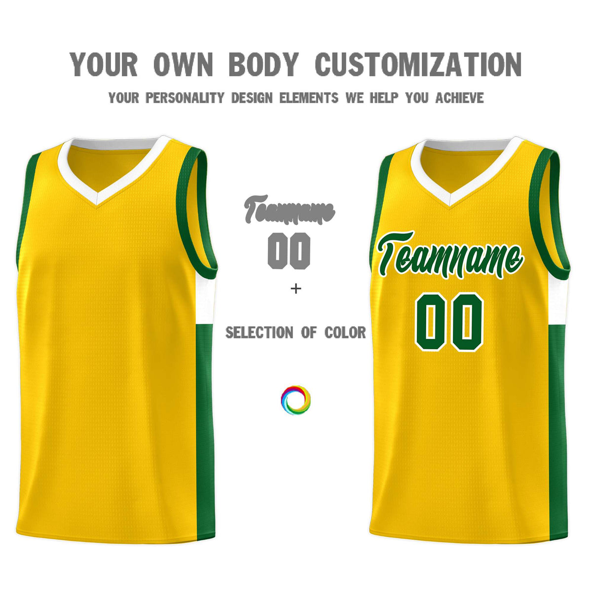 Custom Neon Green Navy-White Side Two-Tone Classic Sports Uniform Basketball Jersey |KXKSHOP