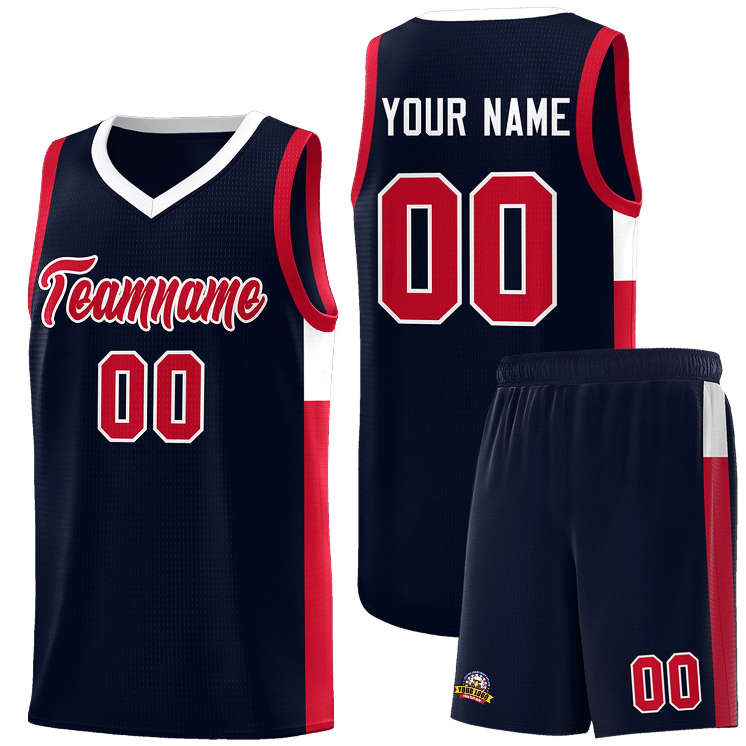 Custom Neon Green Navy-White Side Two-Tone Classic Sports Uniform Basketball Jersey |KXKSHOP