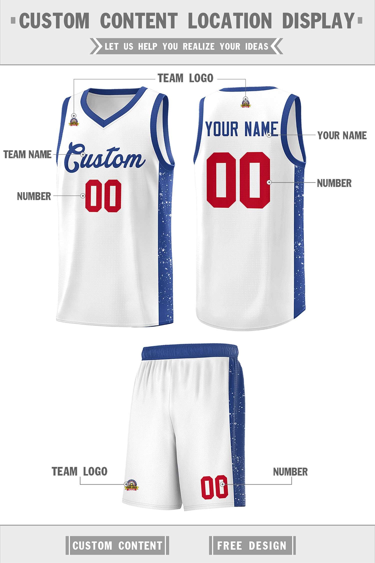 Custom Neon Green Navy-White Side Two-Tone Classic Sports Uniform Basketball Jersey |KXKSHOP
