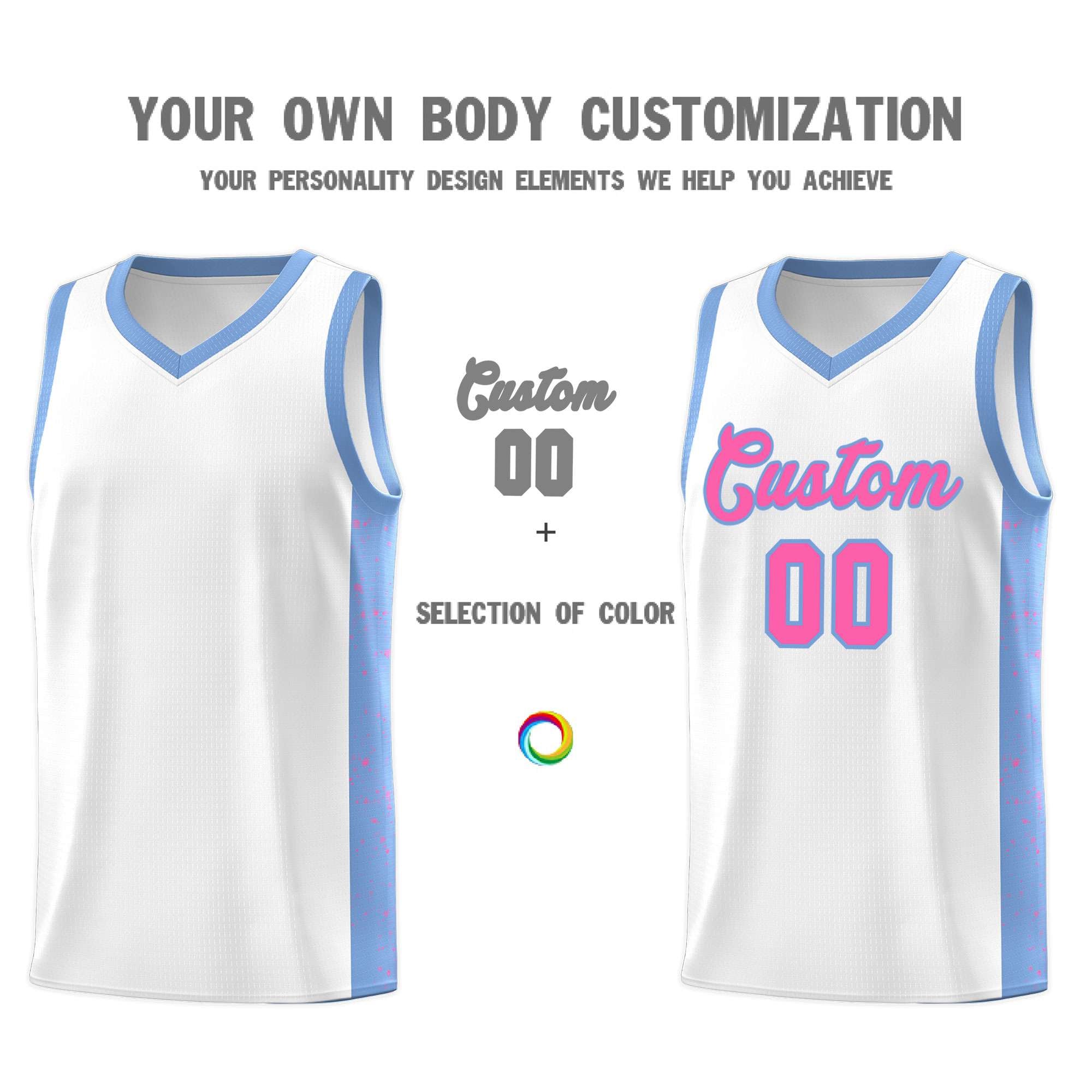 Custom Neon Green Navy-White Side Two-Tone Classic Sports Uniform Basketball Jersey |KXKSHOP