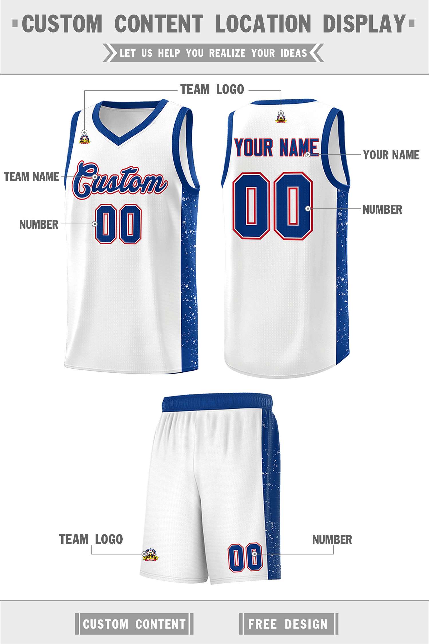 Custom Neon Green Navy-White Side Two-Tone Classic Sports Uniform Basketball Jersey |KXKSHOP