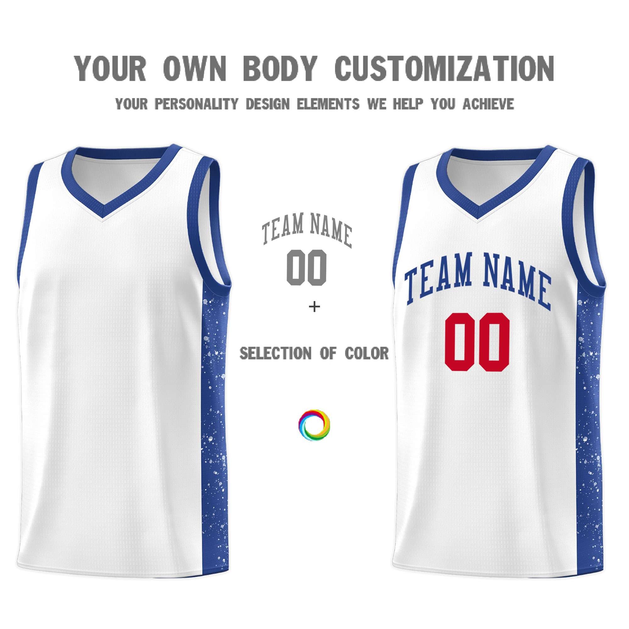 Custom Neon Green Navy-White Side Two-Tone Classic Sports Uniform Basketball Jersey |KXKSHOP