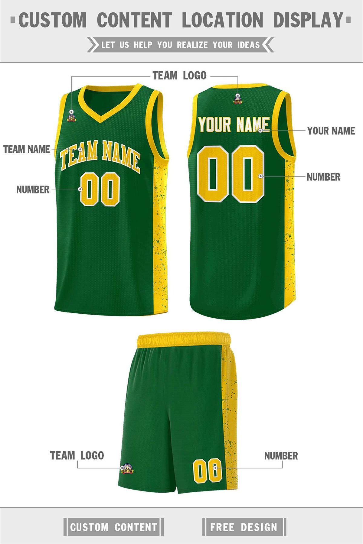 Custom Neon Green Navy-White Side Two-Tone Classic Sports Uniform Basketball Jersey |KXKSHOP
