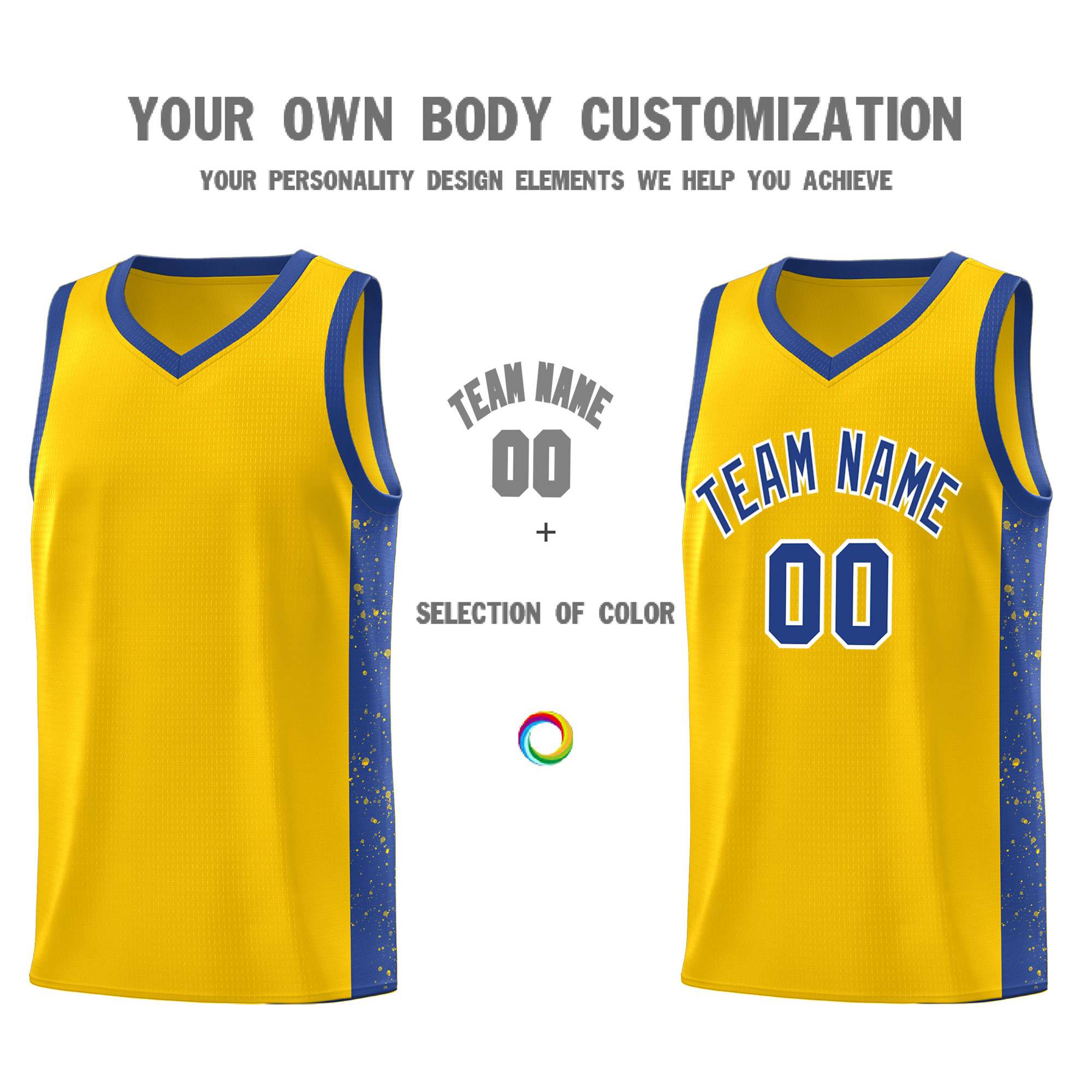 Custom Neon Green Navy-White Side Two-Tone Classic Sports Uniform Basketball Jersey |KXKSHOP