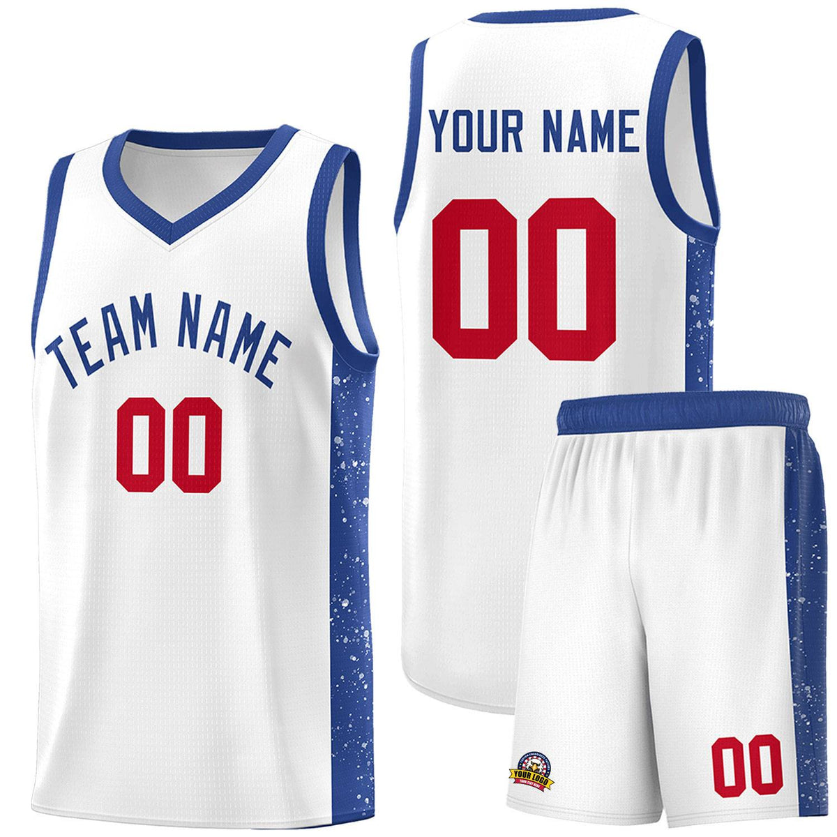 Custom Neon Green Navy-White Side Two-Tone Classic Sports Uniform Basketball Jersey |KXKSHOP