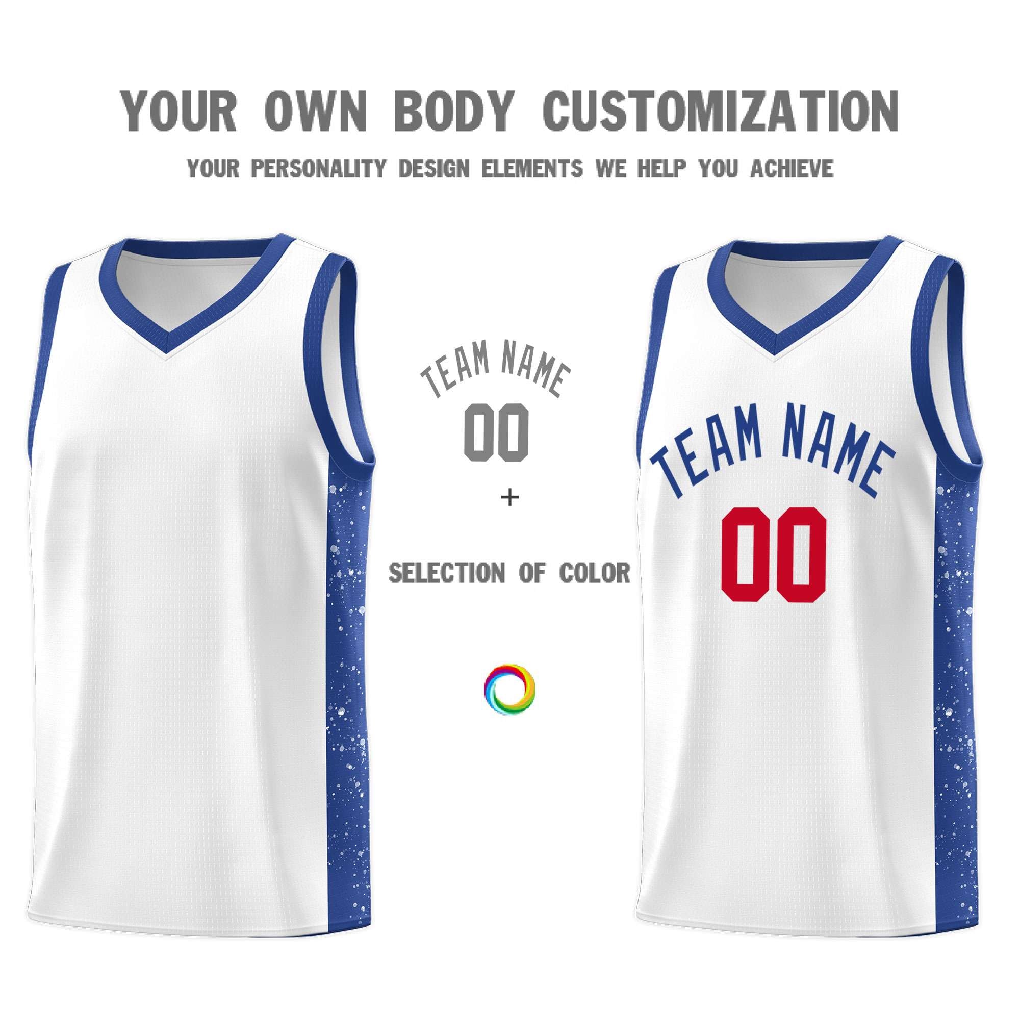 Custom Neon Green Navy-White Side Two-Tone Classic Sports Uniform Basketball Jersey |KXKSHOP