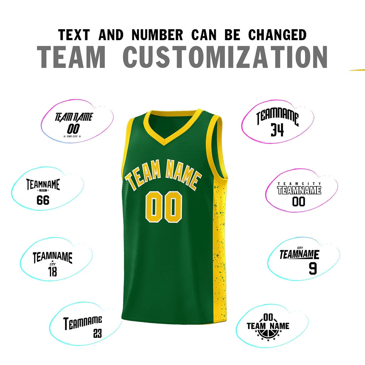 Custom Neon Green Navy-White Side Two-Tone Classic Sports Uniform Basketball Jersey |KXKSHOP