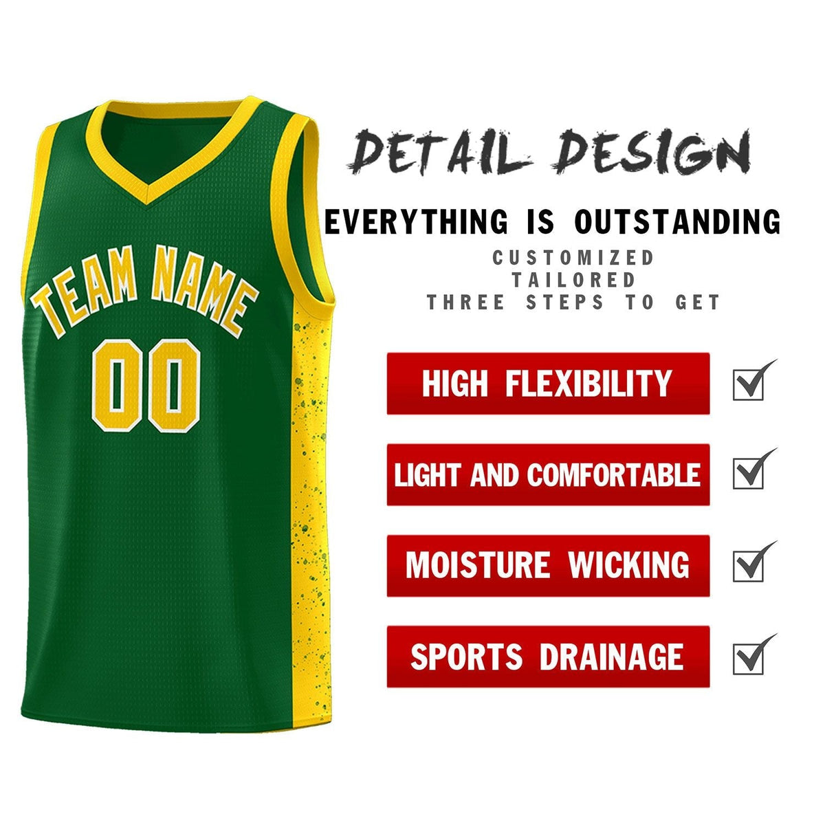 Custom Neon Green Navy-White Side Two-Tone Classic Sports Uniform Basketball Jersey |KXKSHOP