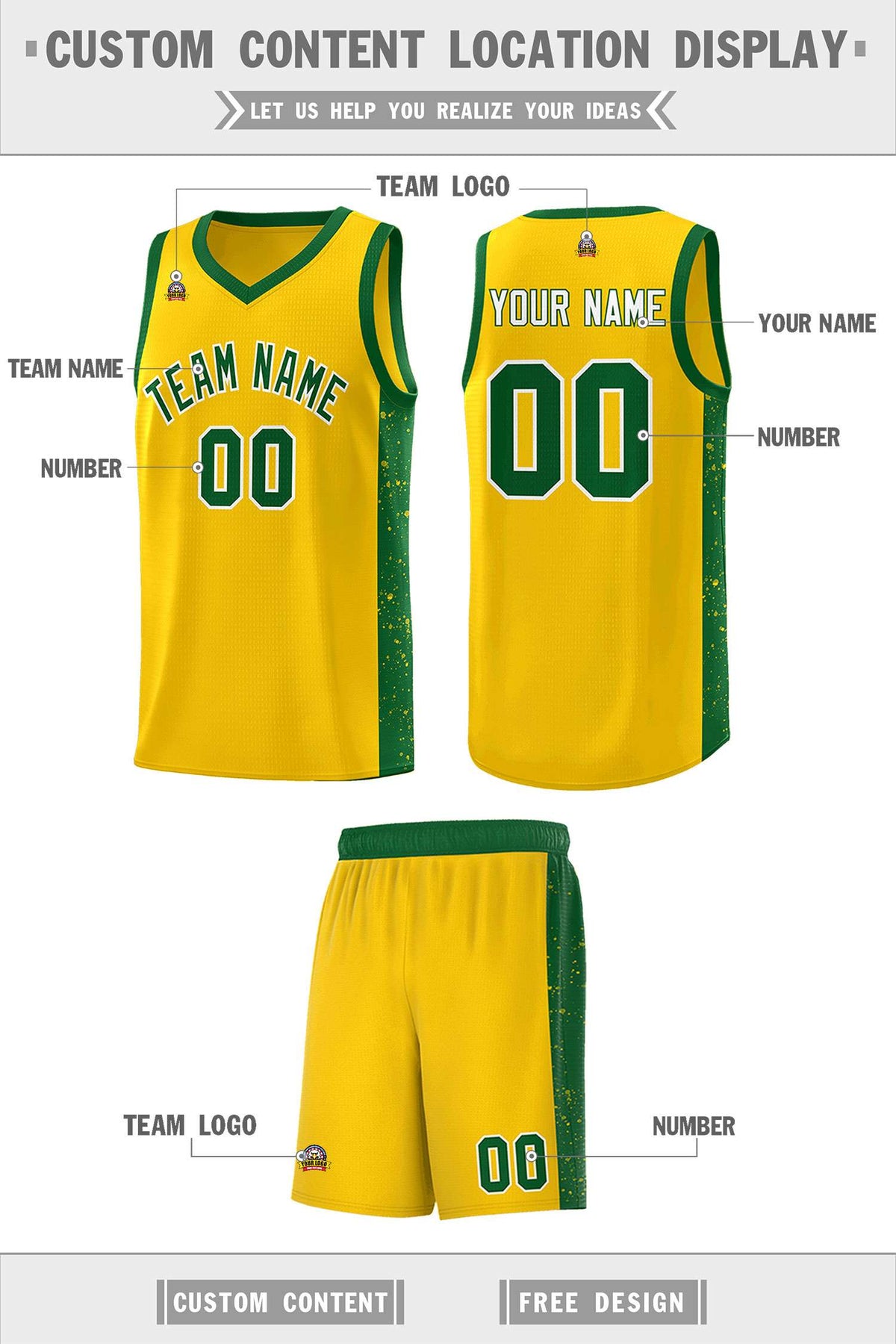 Custom Neon Green Navy-White Side Two-Tone Classic Sports Uniform Basketball Jersey |KXKSHOP