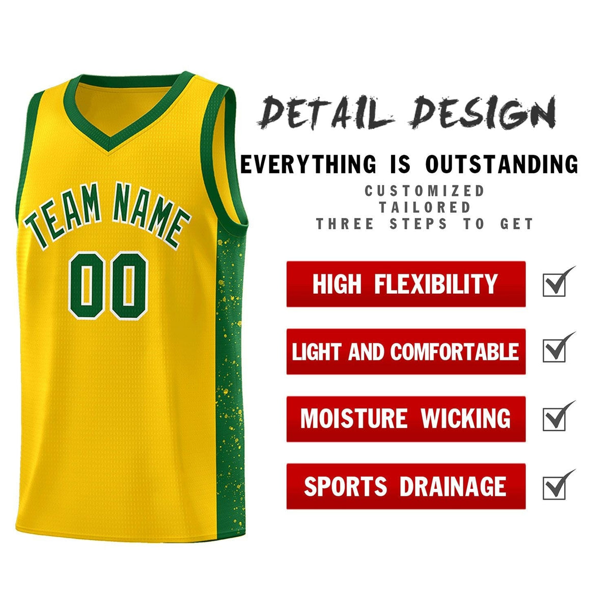 Custom Neon Green Navy-White Side Two-Tone Classic Sports Uniform Basketball Jersey |KXKSHOP