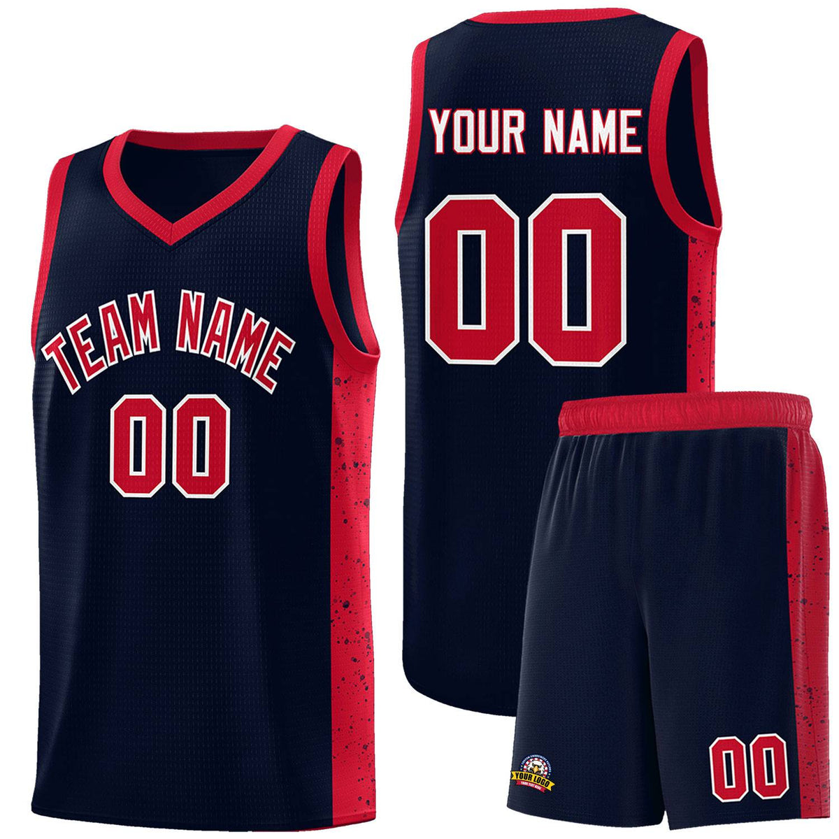 Custom Neon Green Navy-White Side Two-Tone Classic Sports Uniform Basketball Jersey |KXKSHOP