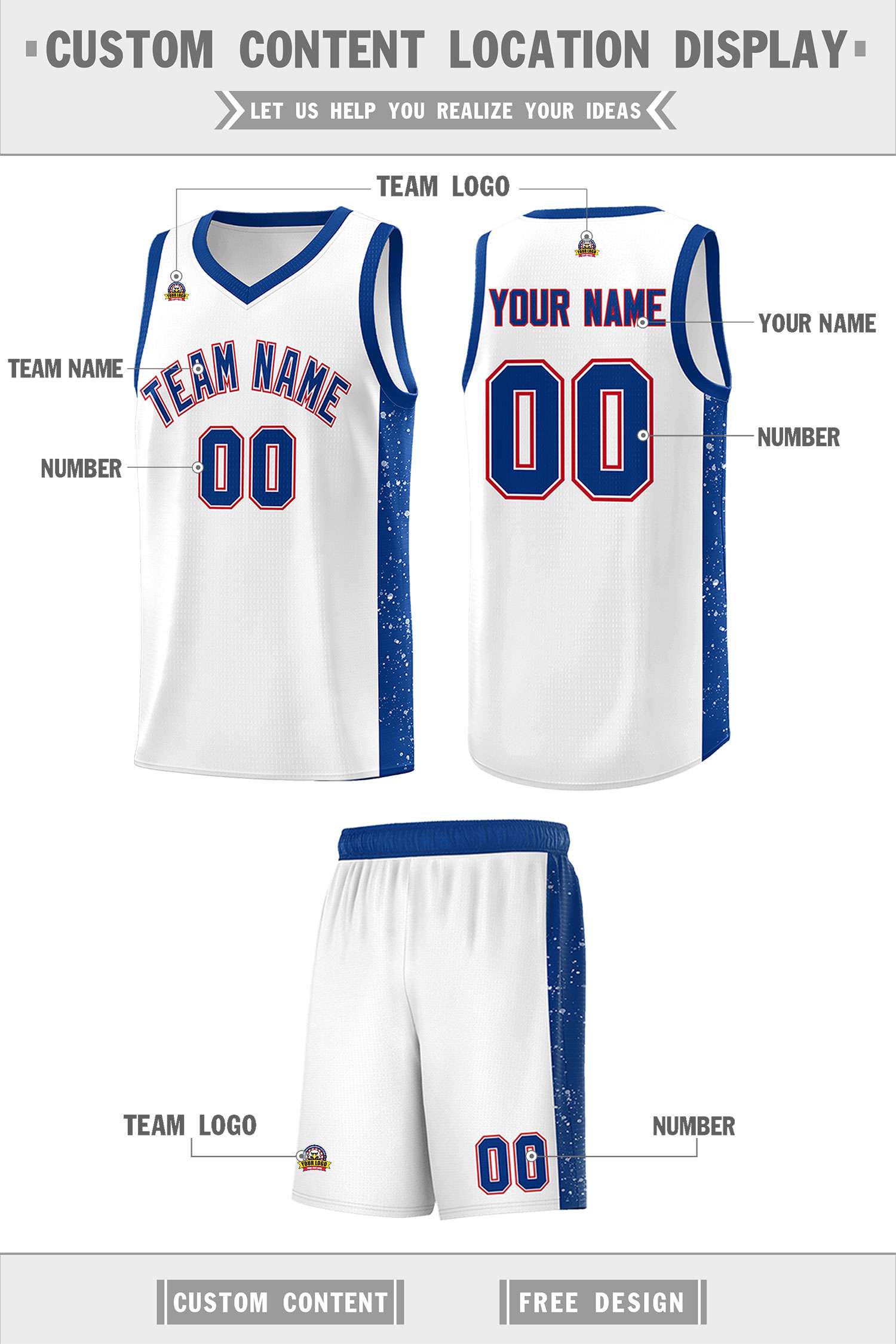 Custom Neon Green Navy-White Side Two-Tone Classic Sports Uniform Basketball Jersey |KXKSHOP