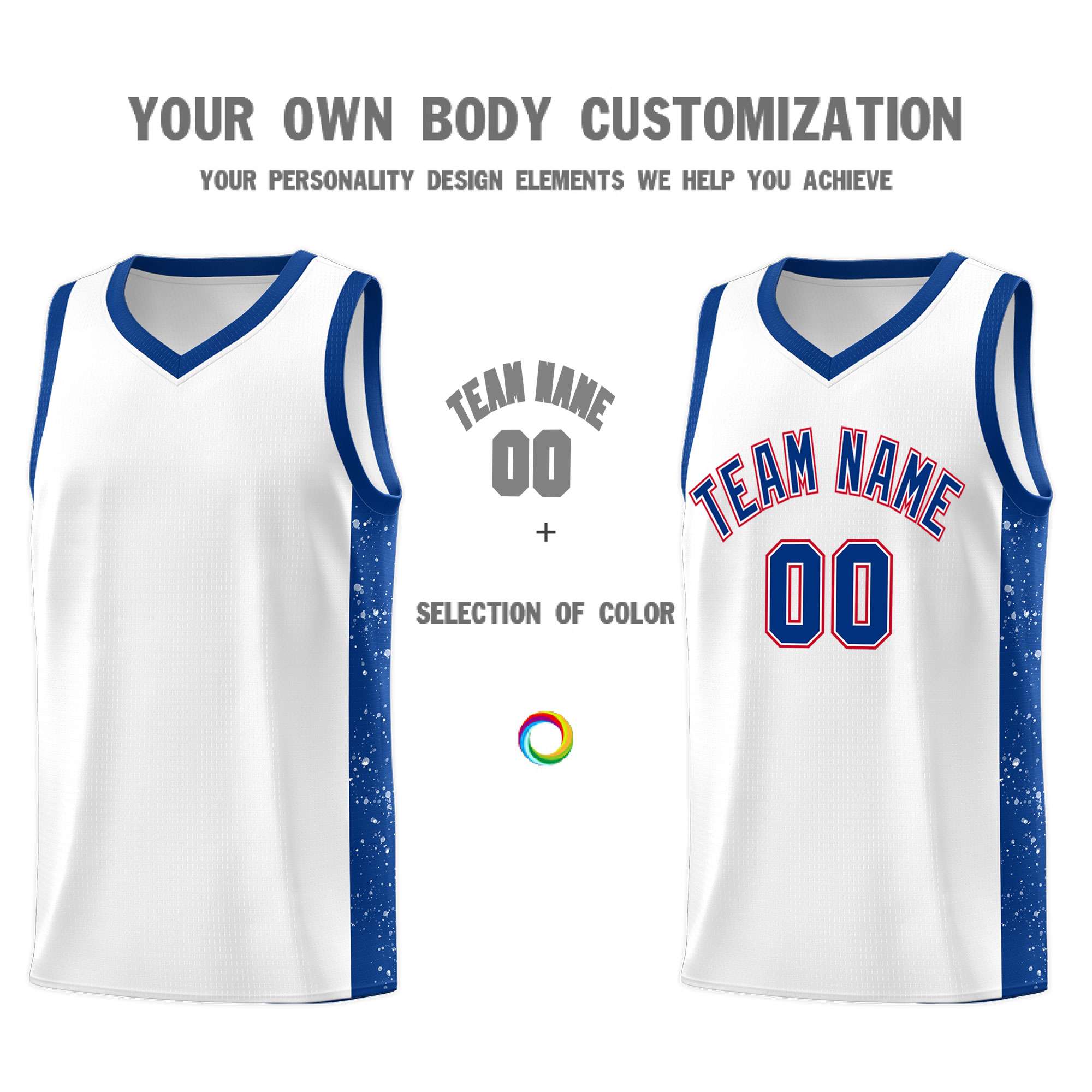 Custom Neon Green Navy-White Side Two-Tone Classic Sports Uniform Basketball Jersey |KXKSHOP