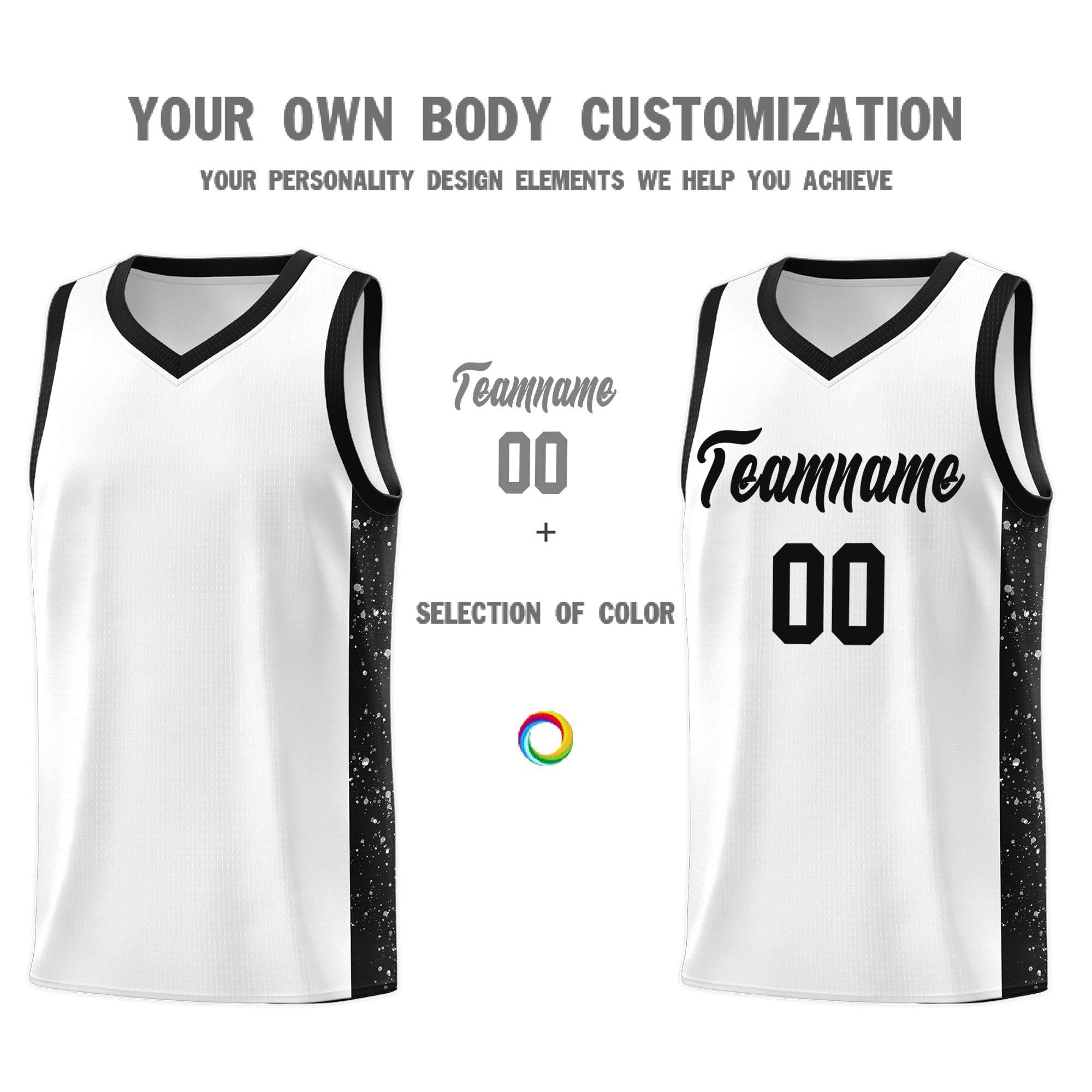 Custom Neon Green Navy-White Side Two-Tone Classic Sports Uniform Basketball Jersey |KXKSHOP