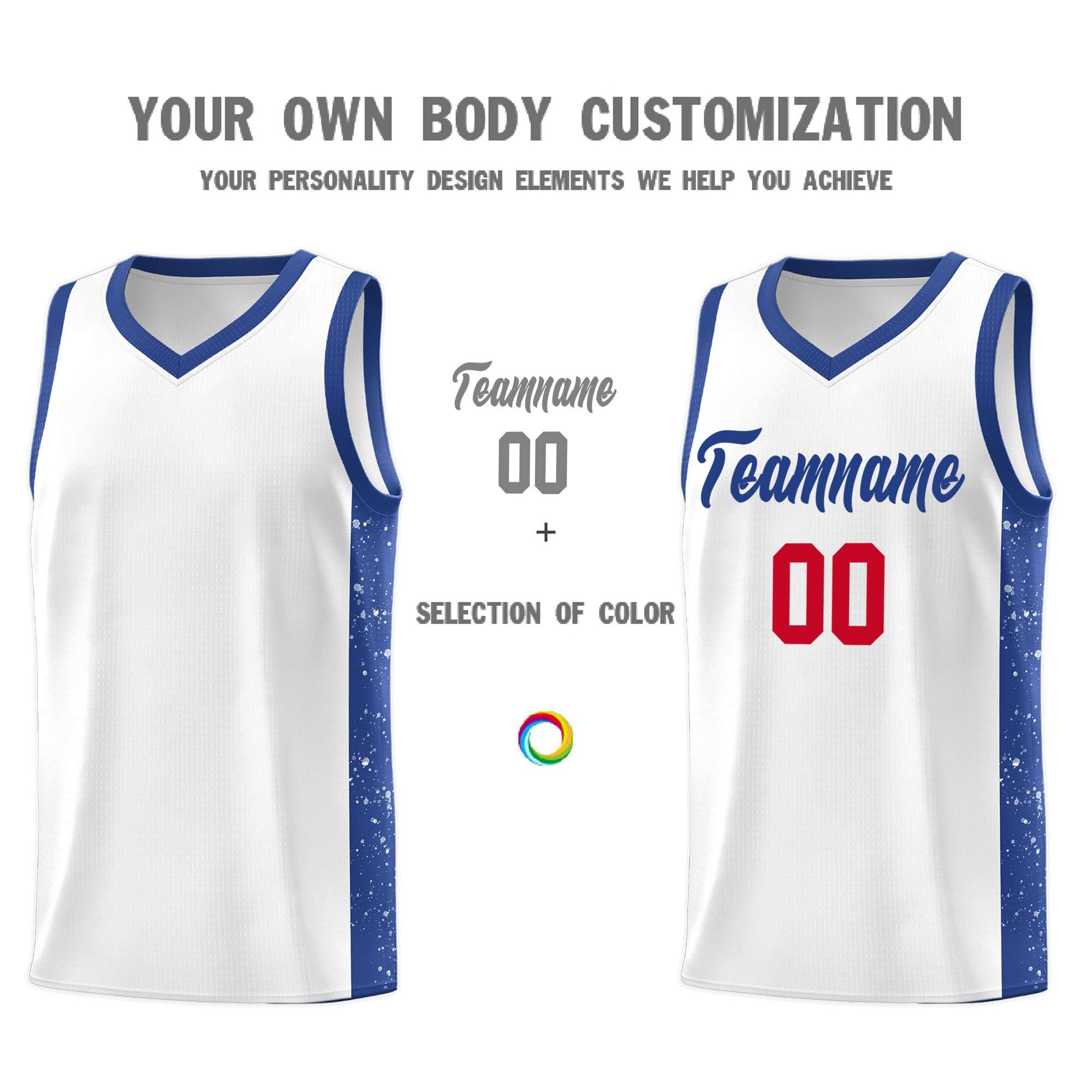 Custom Neon Green Navy-White Side Two-Tone Classic Sports Uniform Basketball Jersey |KXKSHOP