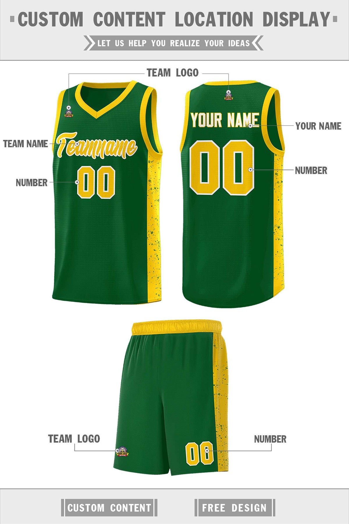 Custom Neon Green Navy-White Side Two-Tone Classic Sports Uniform Basketball Jersey |KXKSHOP
