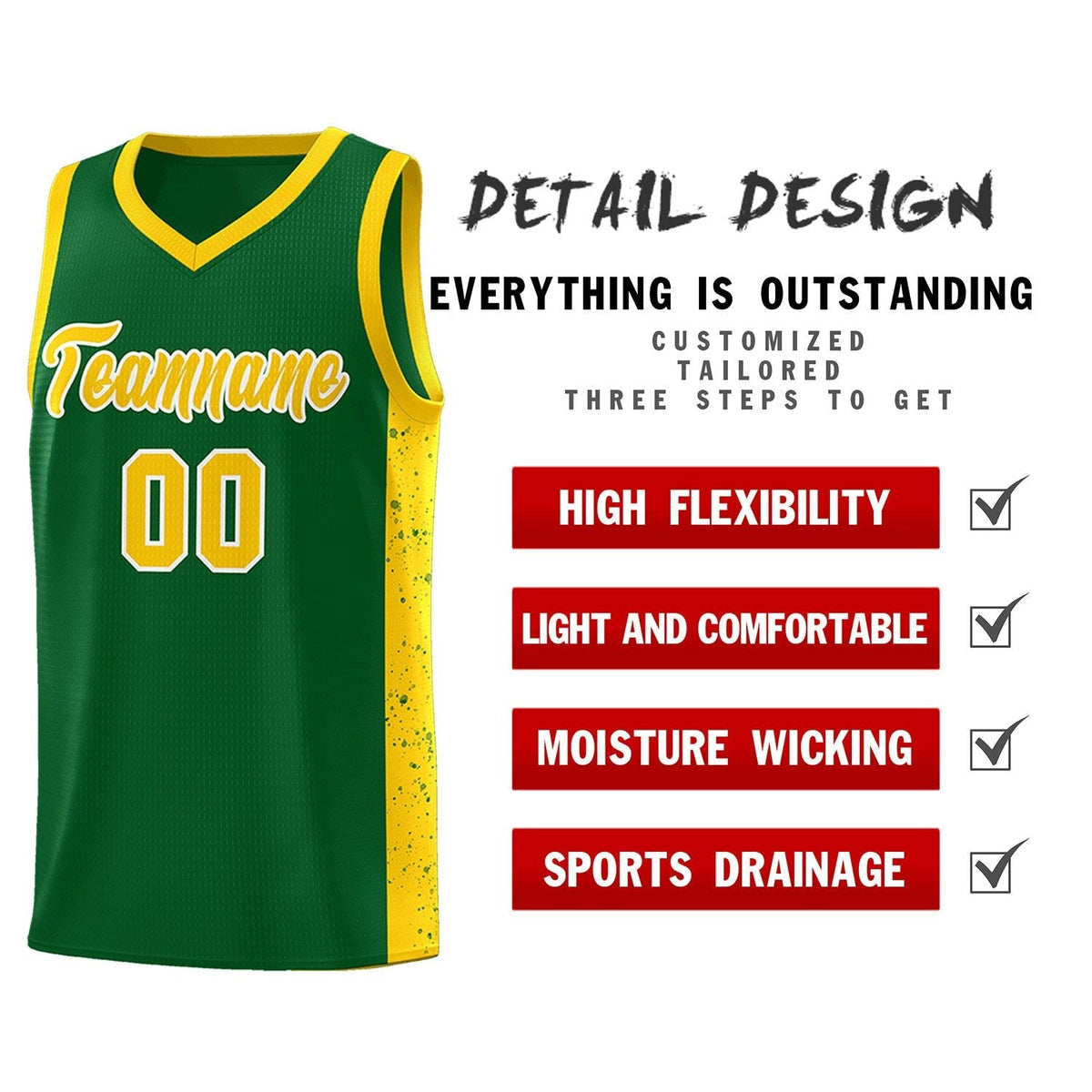 Custom Neon Green Navy-White Side Two-Tone Classic Sports Uniform Basketball Jersey |KXKSHOP