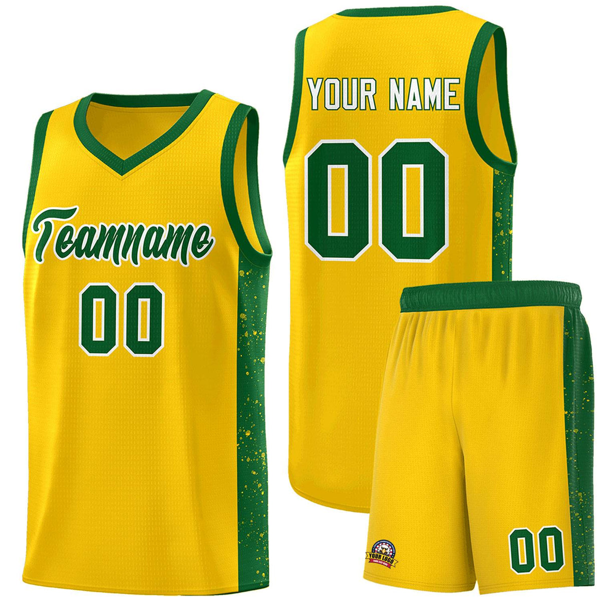 Custom Neon Green Navy-White Side Two-Tone Classic Sports Uniform Basketball Jersey |KXKSHOP