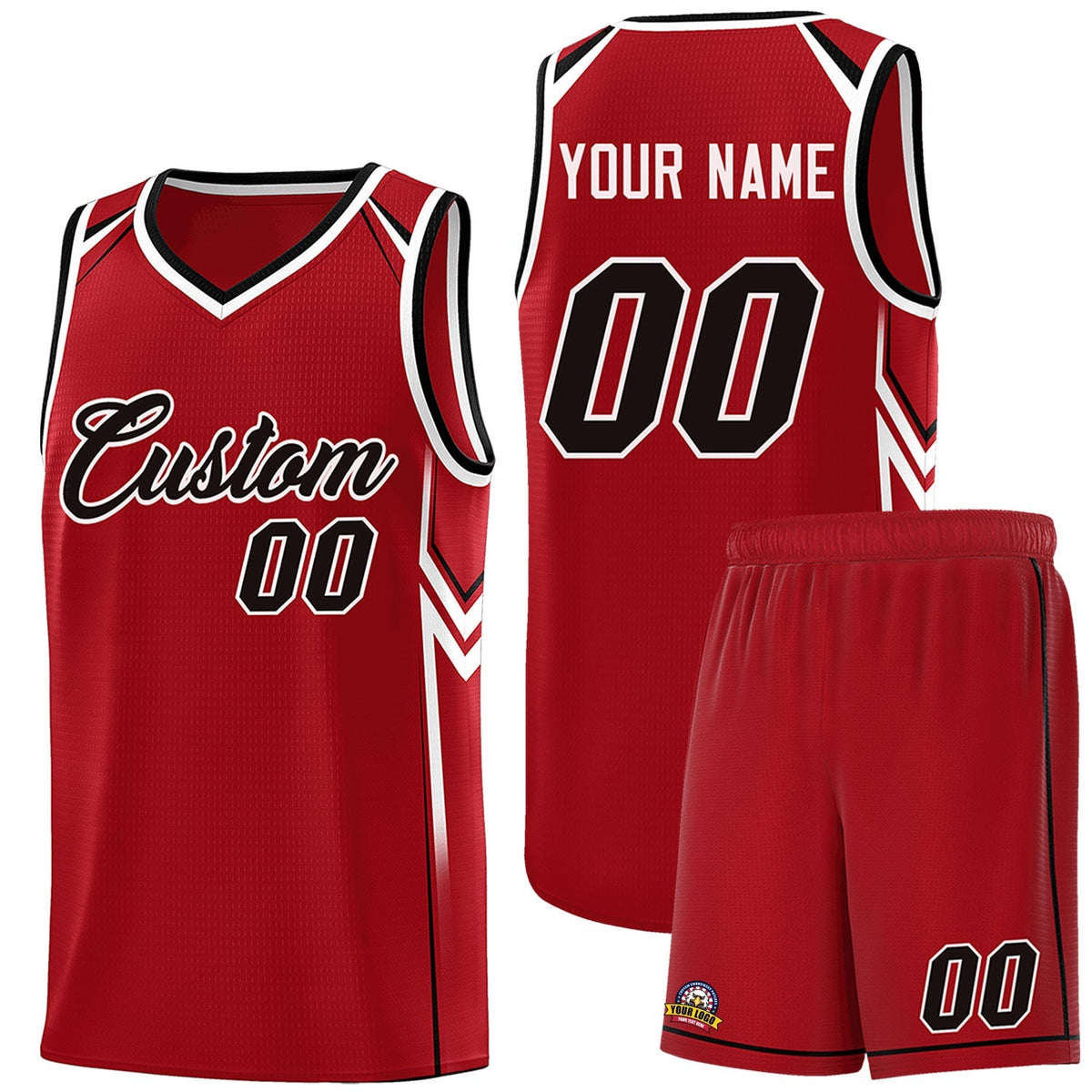 Custom Red Arrow Graffiti Pattern Sports Uniform Basketball Jersey