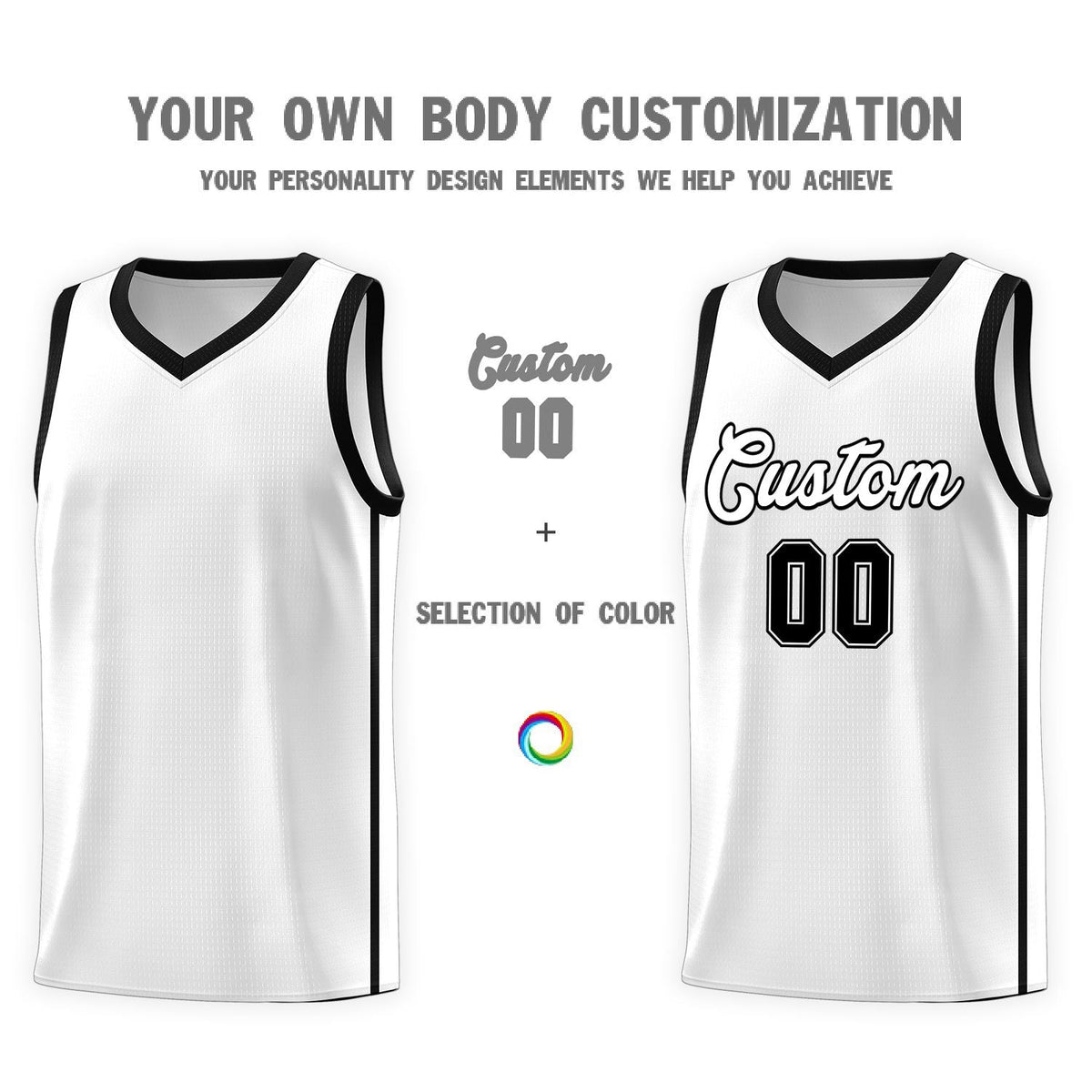 Custom Neon Green Navy-White Side Two-Tone Classic Sports Uniform Basketball Jersey |KXKSHOP