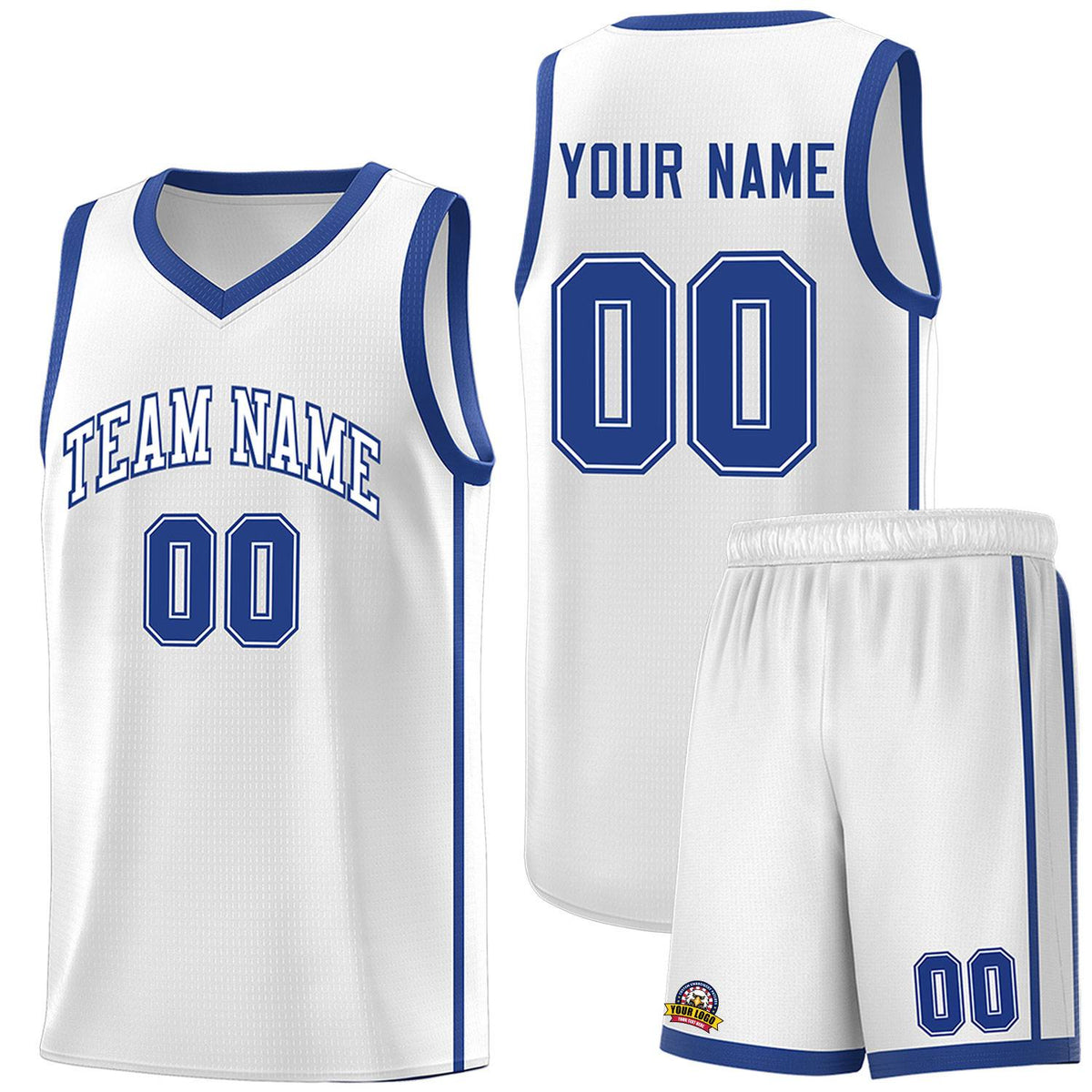 Custom Neon Green Navy-White Side Two-Tone Classic Sports Uniform Basketball Jersey |KXKSHOP