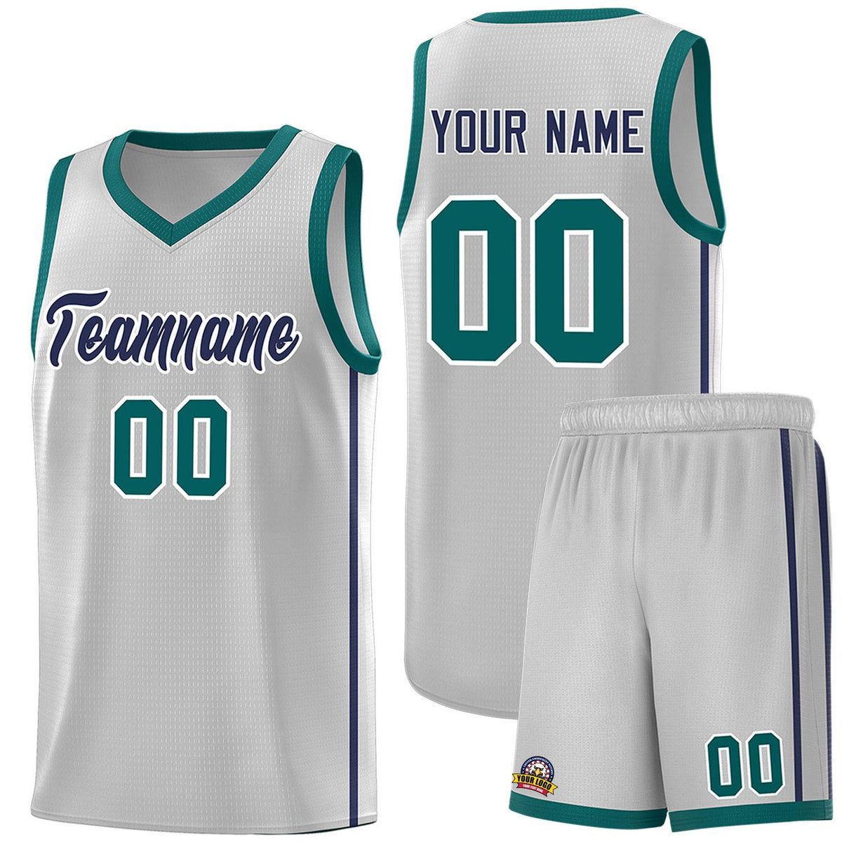 Custom Neon Green Navy-White Side Two-Tone Classic Sports Uniform Basketball Jersey |KXKSHOP
